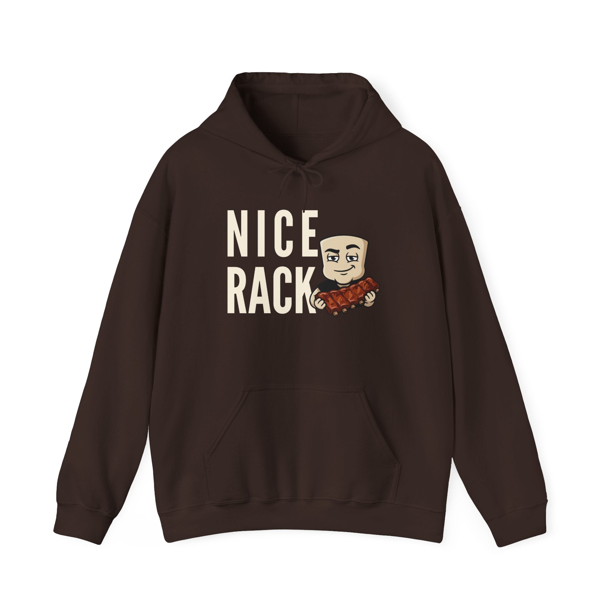 Nice Rack Hoodie | Funny BBQ Rib Graphic Adult Humor Naughty Novelty Sweatshirt Gift