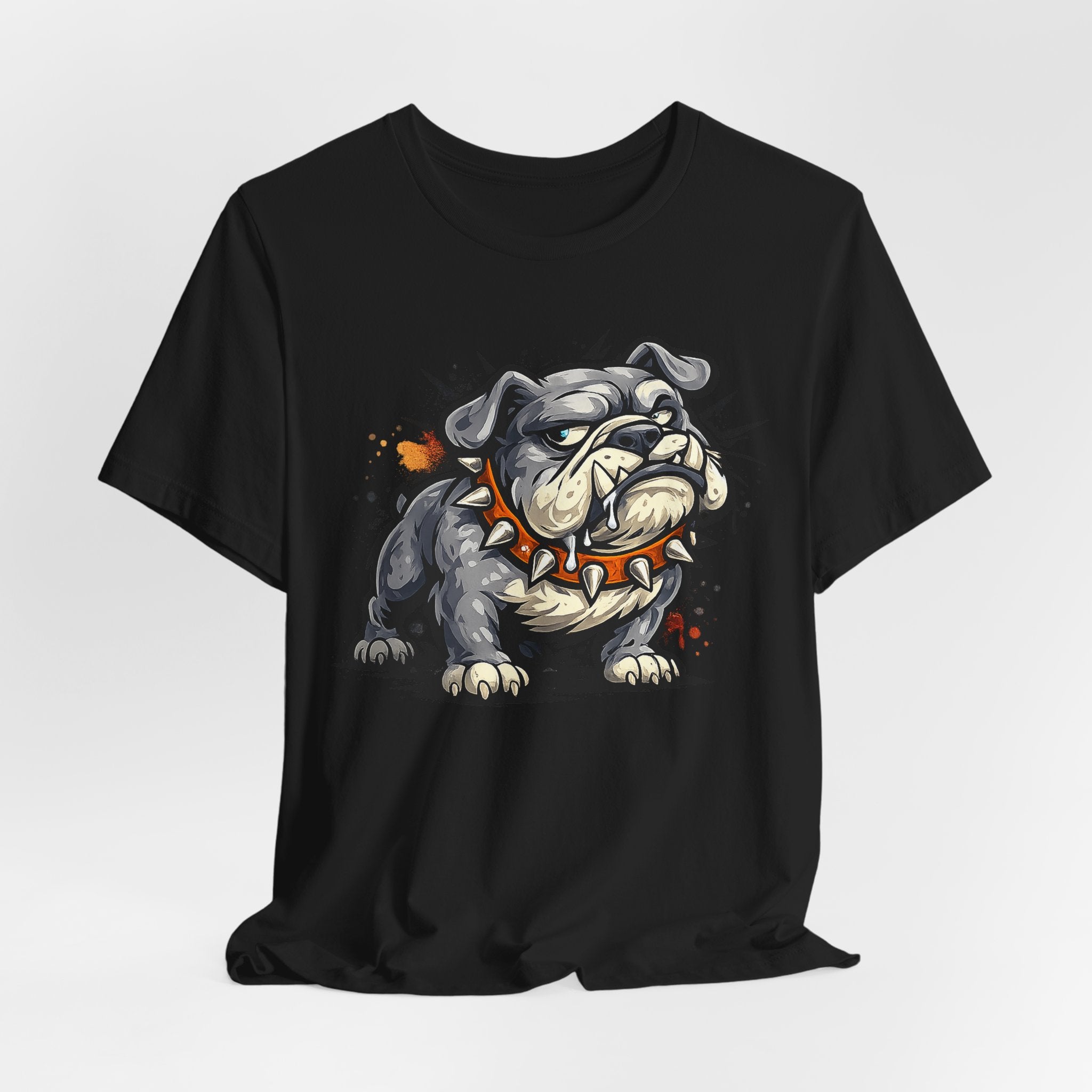 Bulldog Illustration Tee | Tough Cartoon Bulldog Graphic T-Shirt, Fierce Dog Art Unisex Gift
