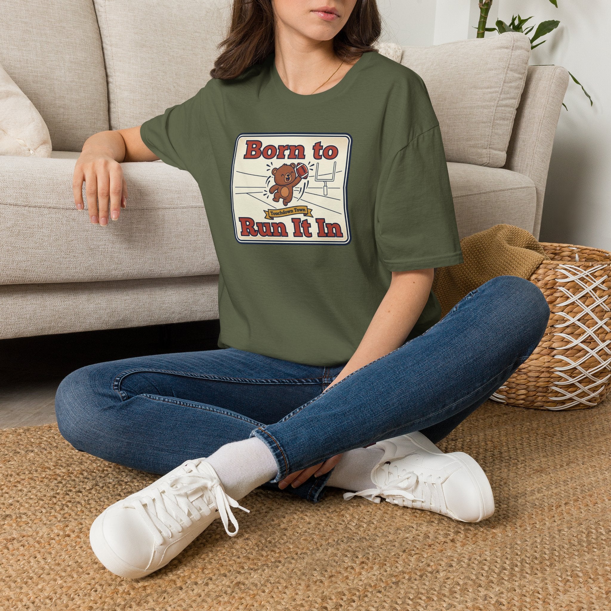Funny Sports Bear T-Shirt | Cute Game Day Humor Graphic Tee