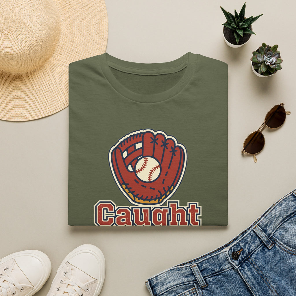 Baseball T-Shirt | Vintage Caught Looking Glove Graphic Tee