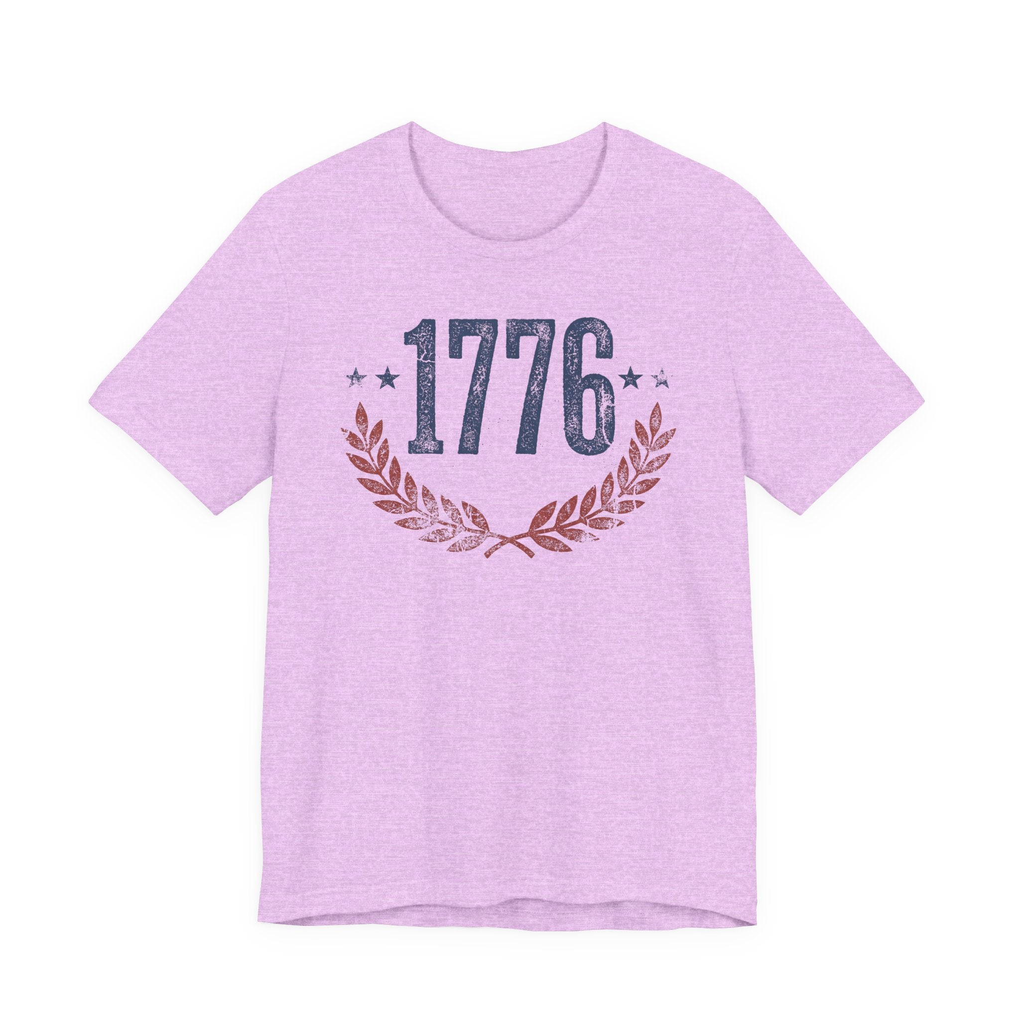 1776 Laurel Wreath T-Shirt | Patriotic American Revolution History Independence Day Graphic Tee