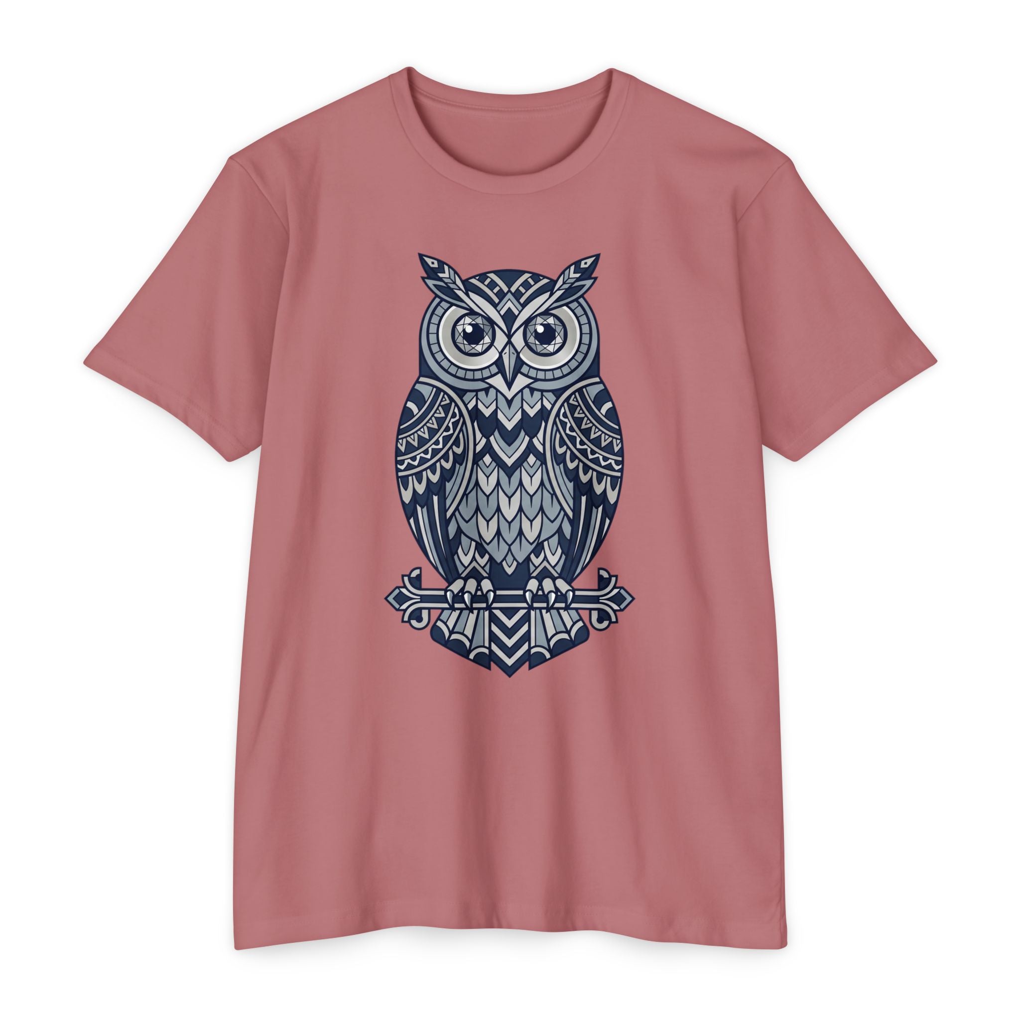 Owl T-Shirt Tribal Boho Woodland Illustration Graphic Tee Owl Lover Gift Nature Art Unisex