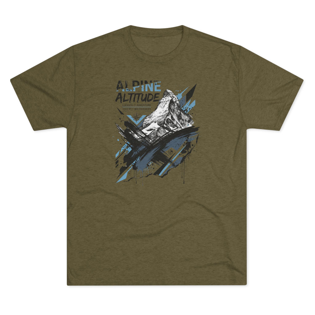 Alpine Altitude T-Shirt Mountain Peak Illustration Graphic Tee Hiking Gift Outdoor Nature Adventure Unisex
