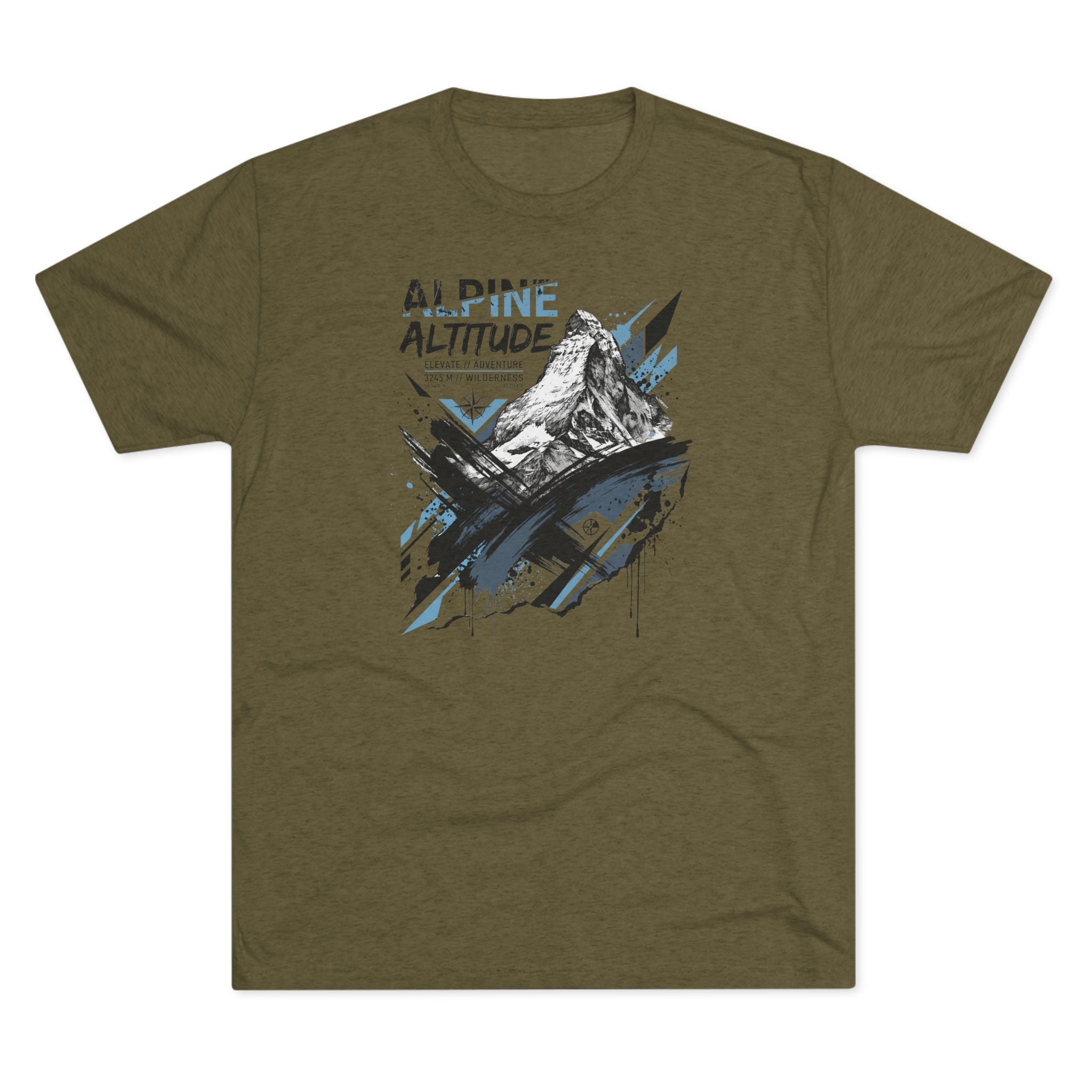 Alpine Altitude T-Shirt Mountain Peak Illustration Graphic Tee Hiking Gift Outdoor Nature Adventure Unisex