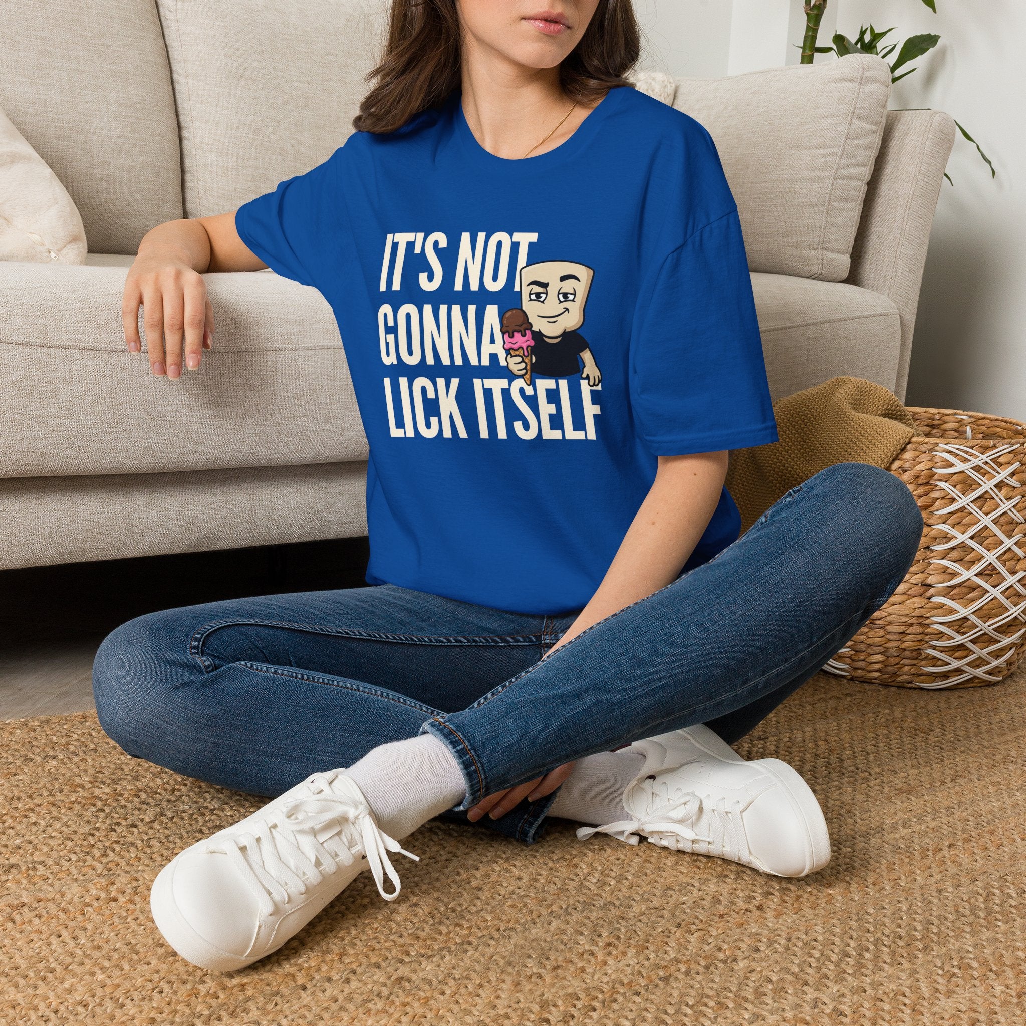 It's Not Gonna Lick Itself T-Shirt | Funny Ice Cream Cone Tee | Adult Humor Innuendo Gift