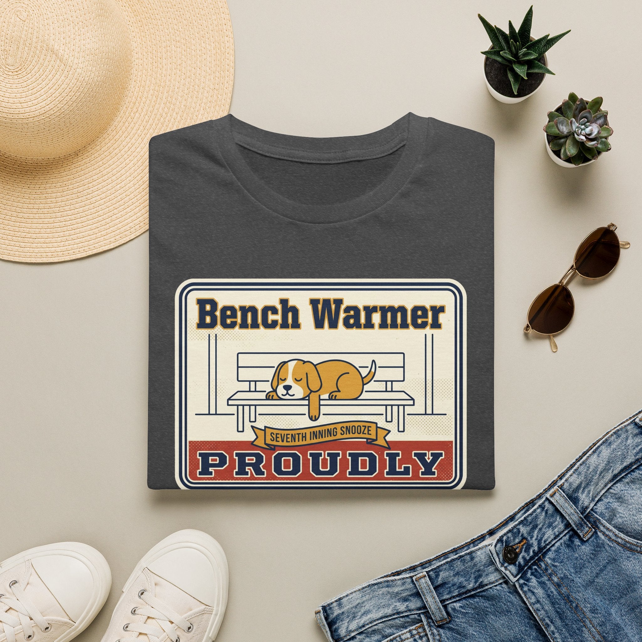 Funny Lazy Dog T-Shirt | Bench Warmer Sarcastic Humor Tee