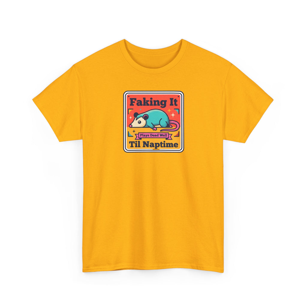 Faking It Til Naptime T-Shirt | Funny Sleeping Panda Tee | Cute Retro Humor Gift for Tired People