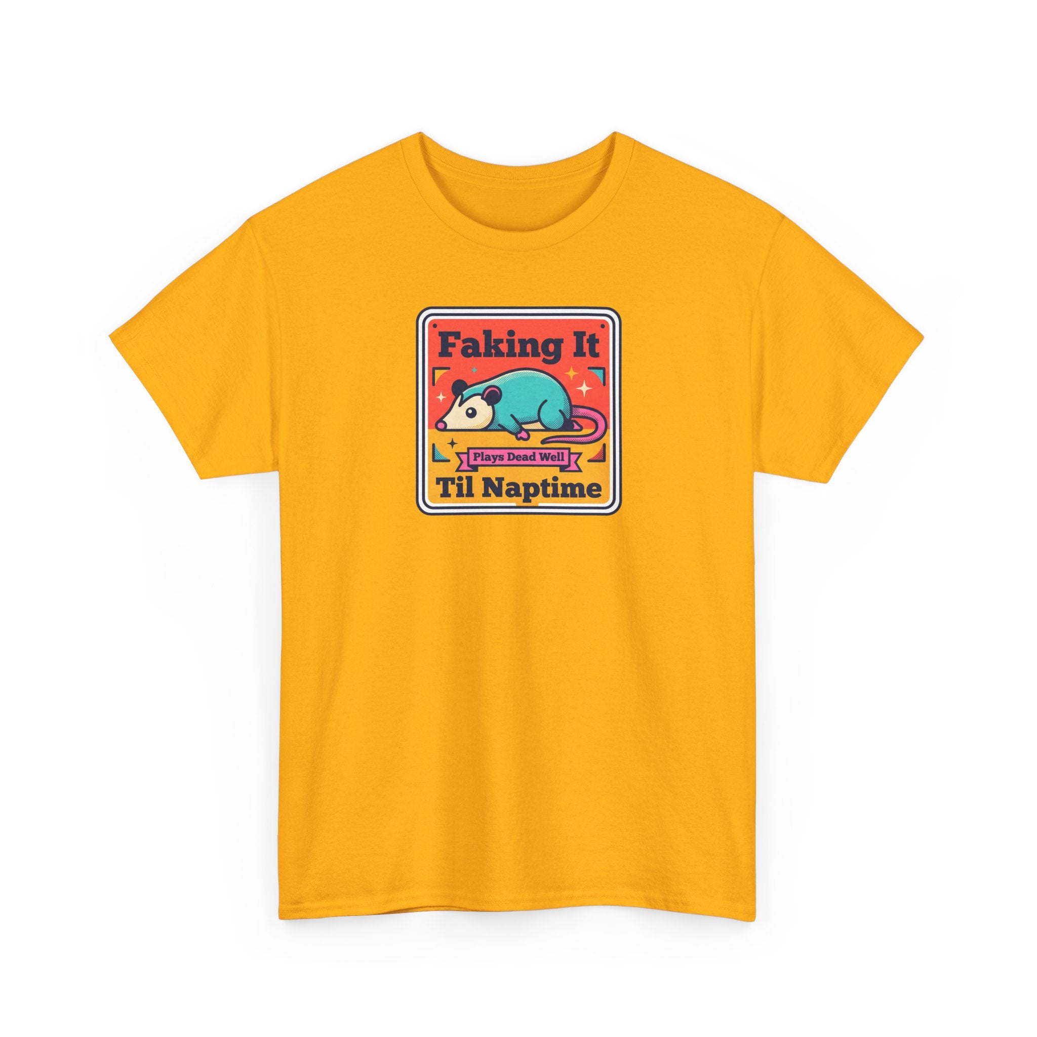 Faking It Til Naptime T-Shirt | Funny Sleeping Panda Tee | Cute Retro Humor Gift for Tired People