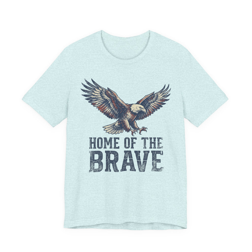Home of the Brave Bald Eagle T-Shirt — Patriotic Americana Graphic Tee