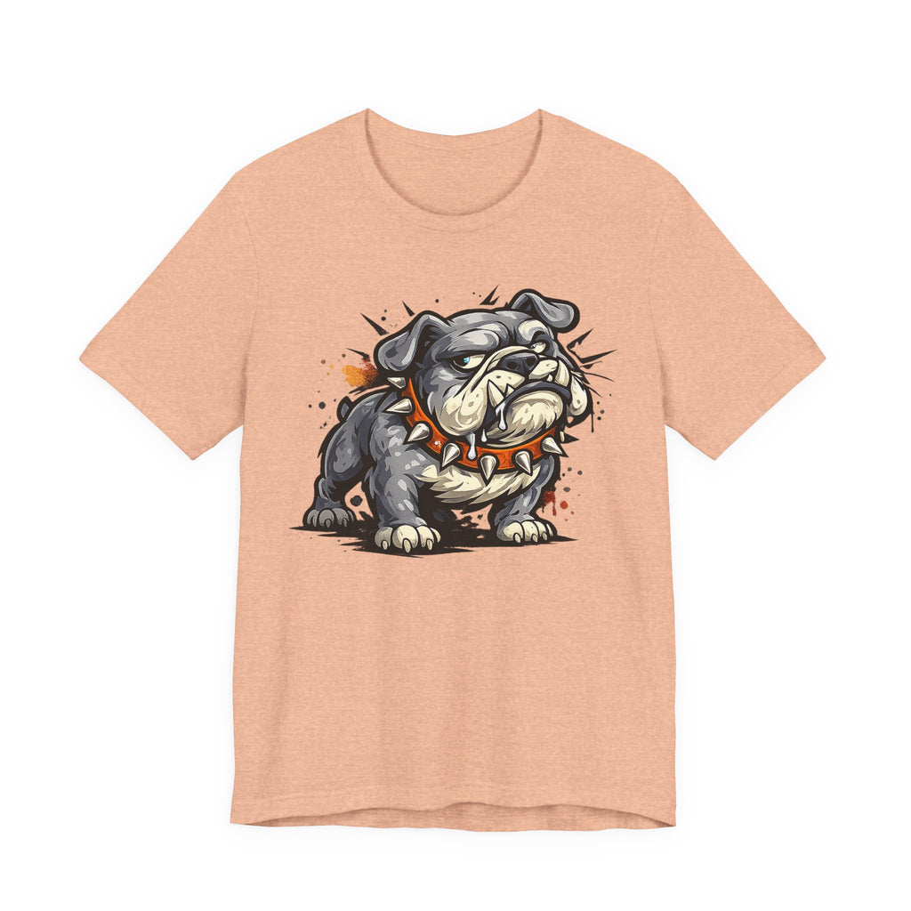 Bulldog Illustration Tee | Tough Cartoon Bulldog Graphic T-Shirt, Fierce Dog Art Unisex Gift
