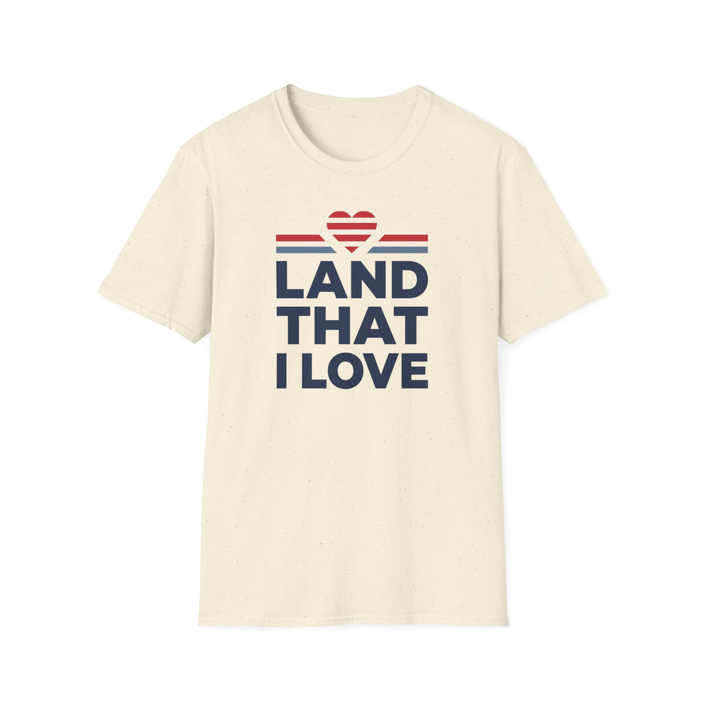 Land That I Love T-Shirt | Patriotic USA Heart Tee, America Pride Shirt, 4th of July Gift, Unisex Patriotic Graphic Tee