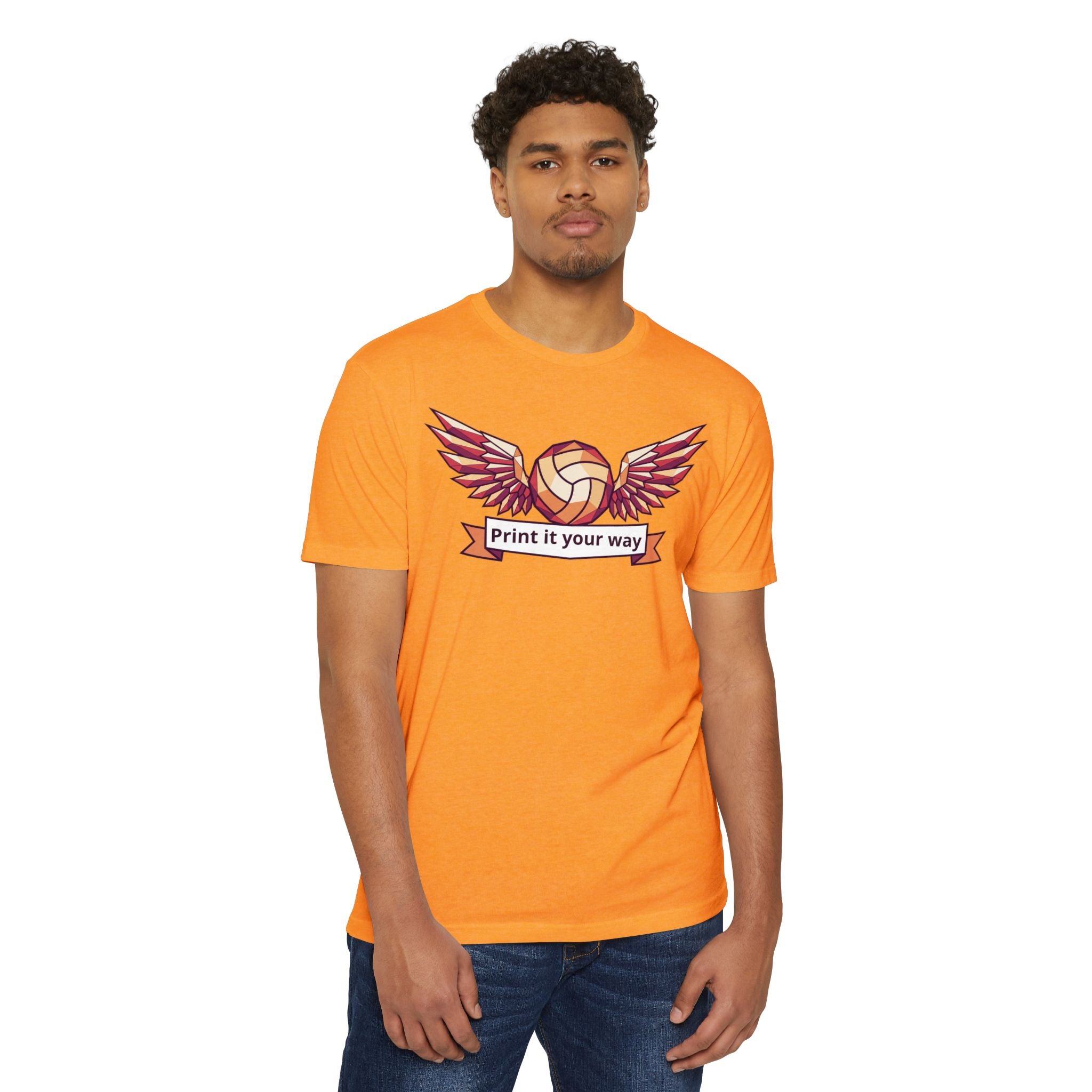 Custom Volleyball T-Shirt Personalized Winged Volleyball Banner Tee Add Your Name or Team Gift Unisex