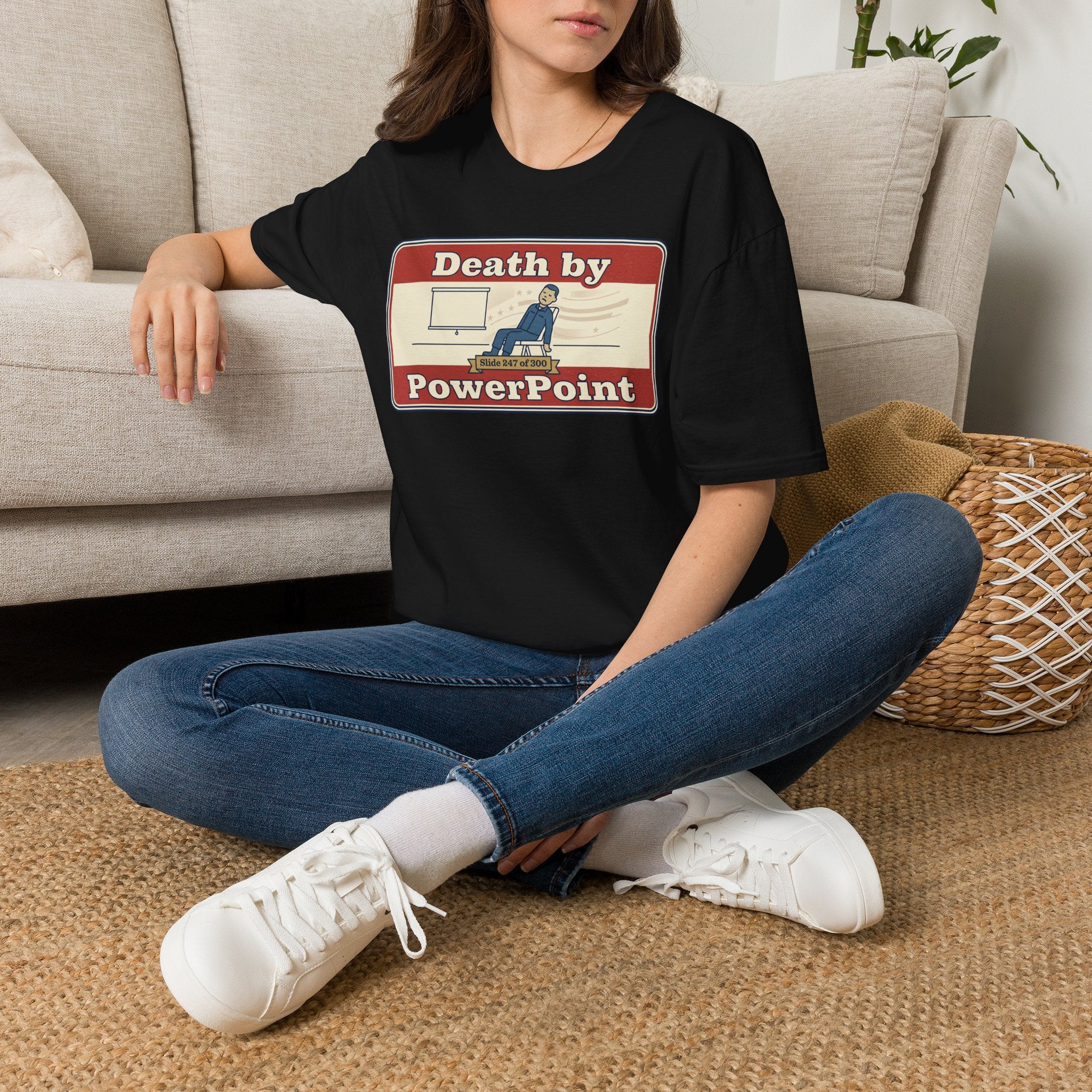 Death by PowerPoint T-Shirt | Funny Presentation Humor Tee