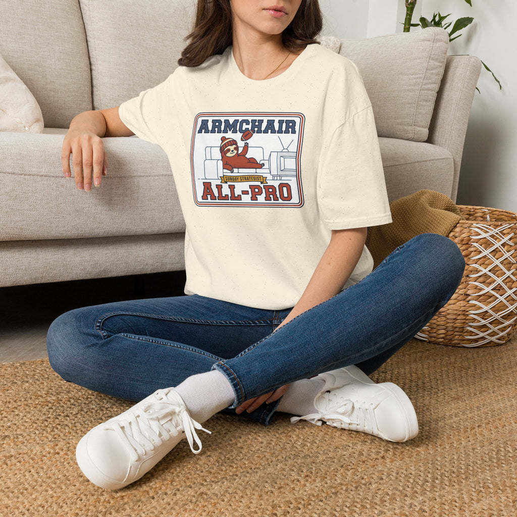 Funny Sloth Football T-Shirt | Lazy Game Day Couch Fan Tee