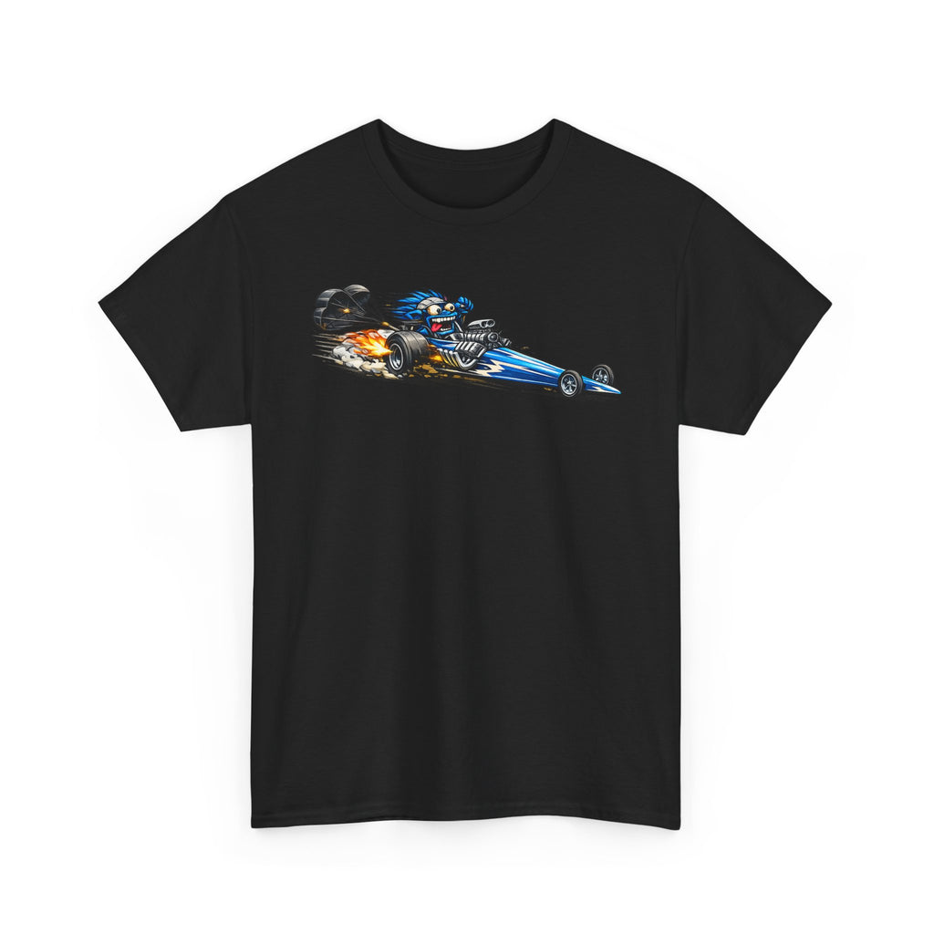 Flaming Dragster Graphic Tee | Retro Hot Rod Racing Car T-Shirt, Unisex Kustom Art Gift