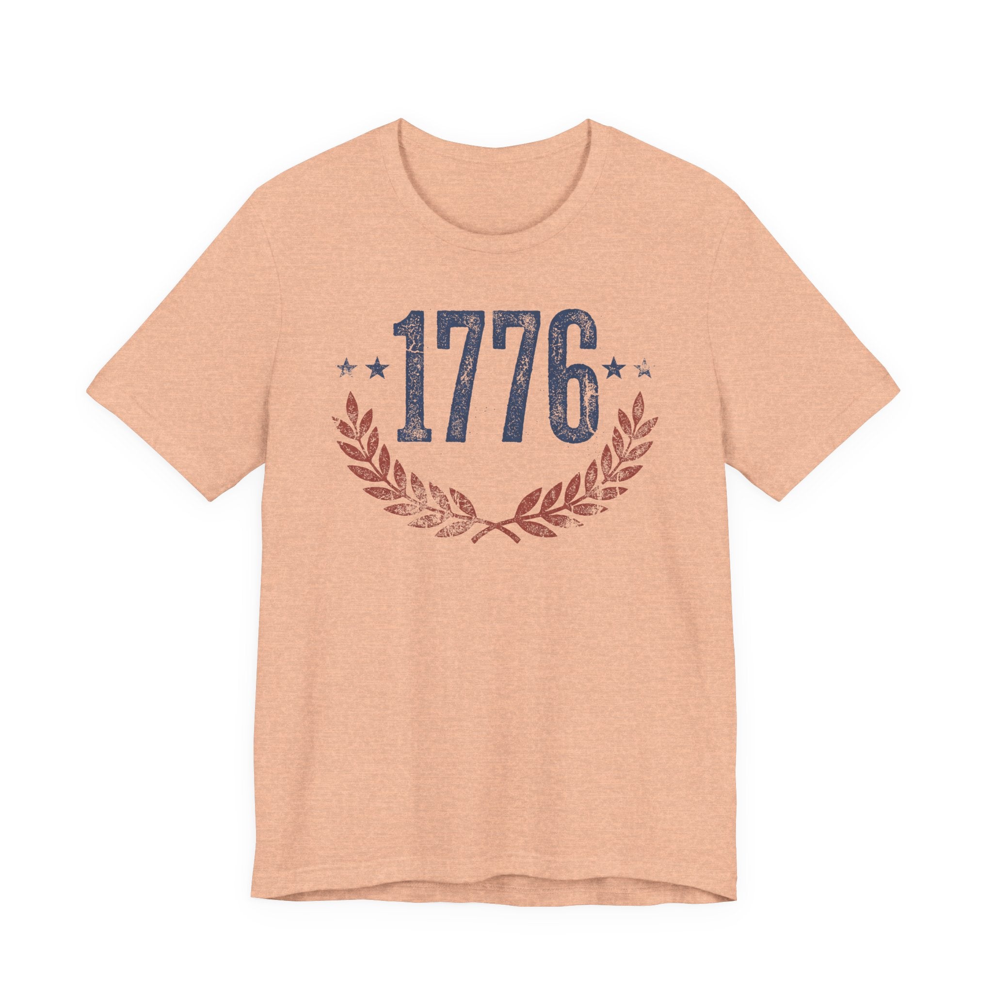1776 Laurel Wreath T-Shirt | Patriotic American Revolution History Independence Day Graphic Tee