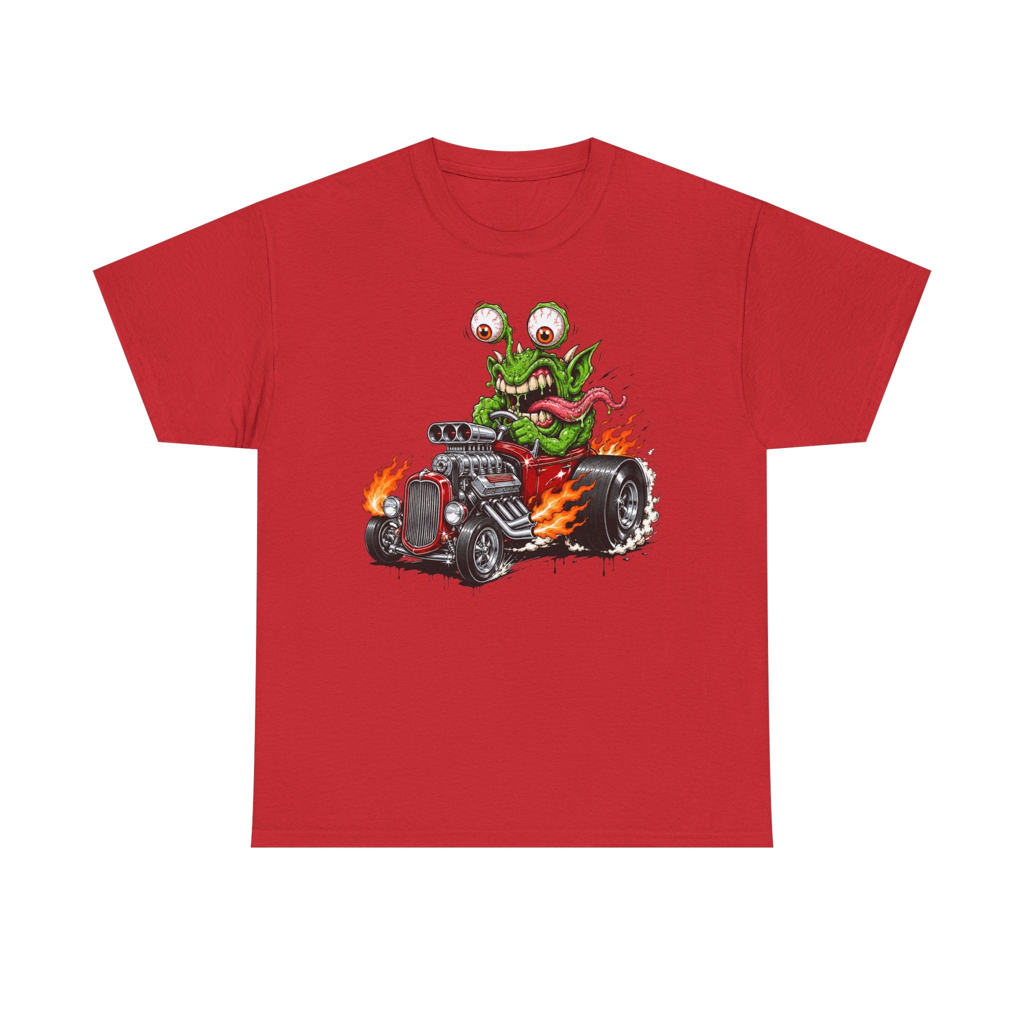 Wild-Eyed Monster Hot Rod Tee | Kustom Kulture Car Art, Unisex Retro Graphic T-Shirt Gift