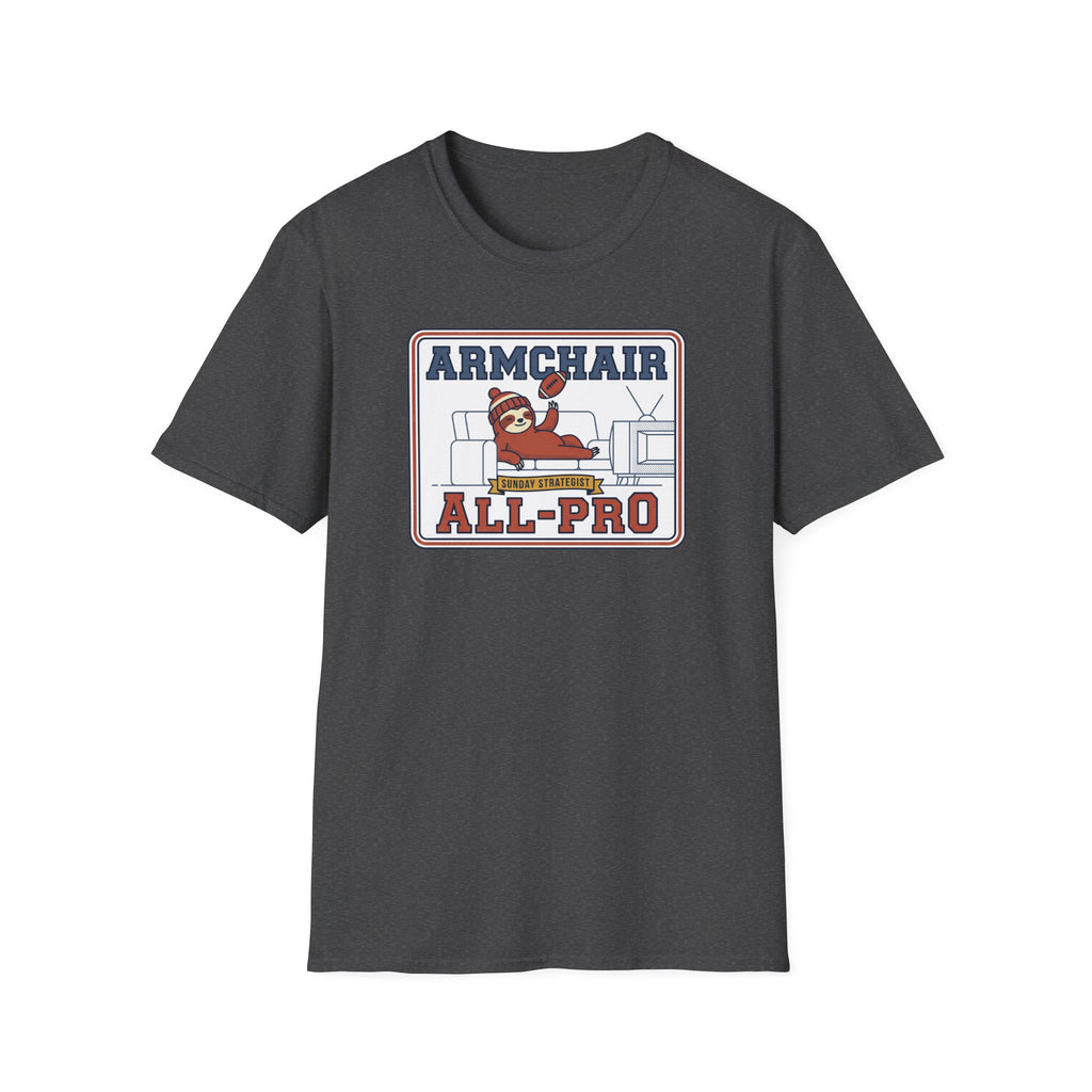 Funny Sloth Football T-Shirt | Lazy Game Day Couch Fan Tee