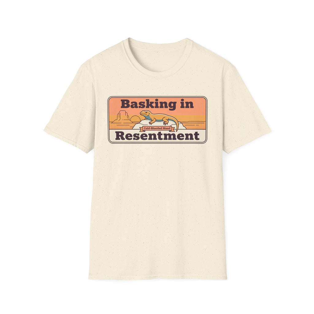 Basking in Resentment Lizard T-Shirt | Retro Desert Graphic