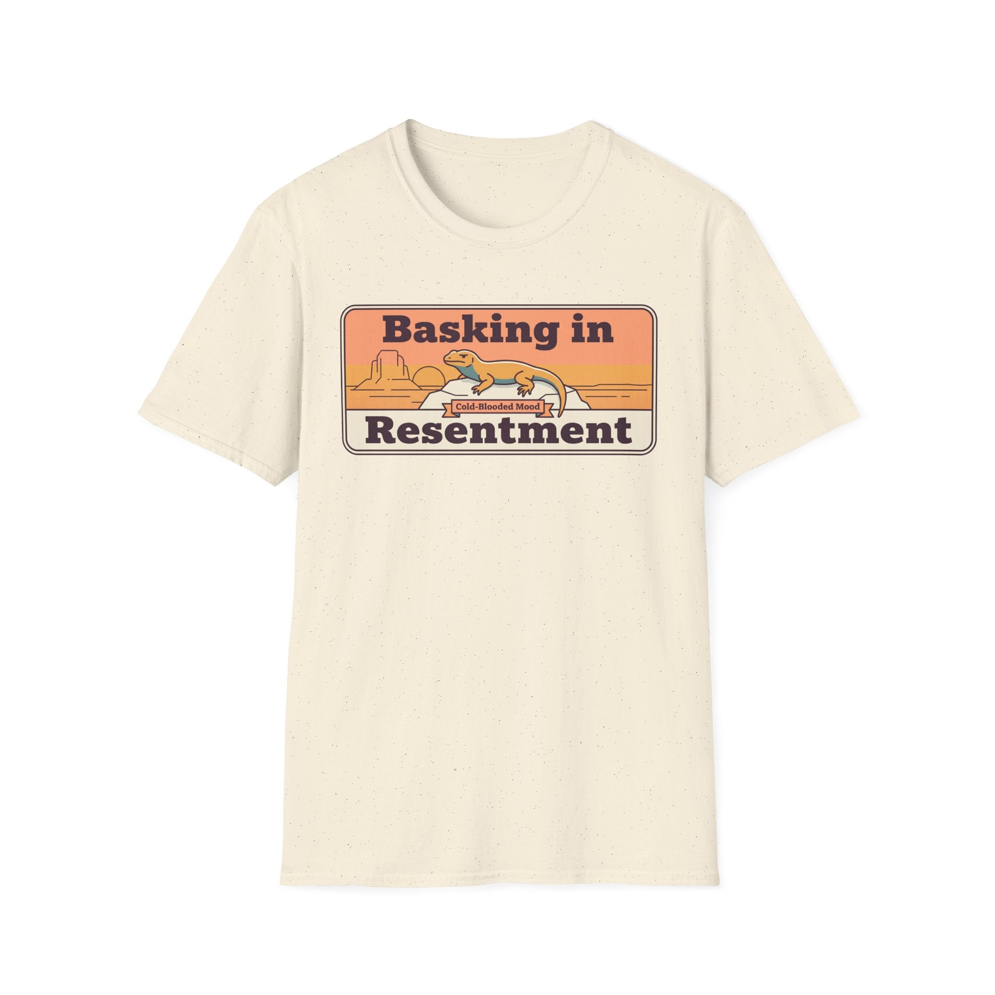 Basking in Resentment Lizard T-Shirt | Retro Desert Graphic
