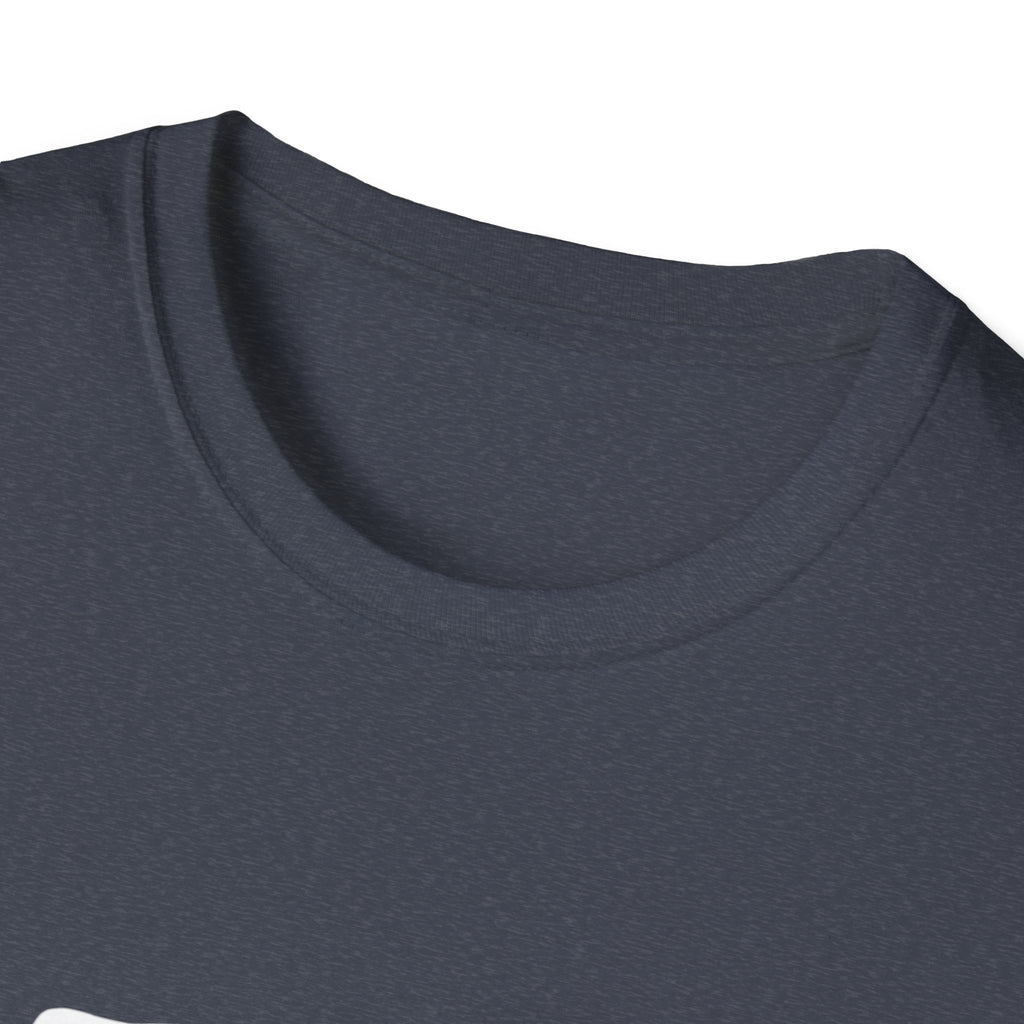 Dark gray T-shirt crewneck close-up
