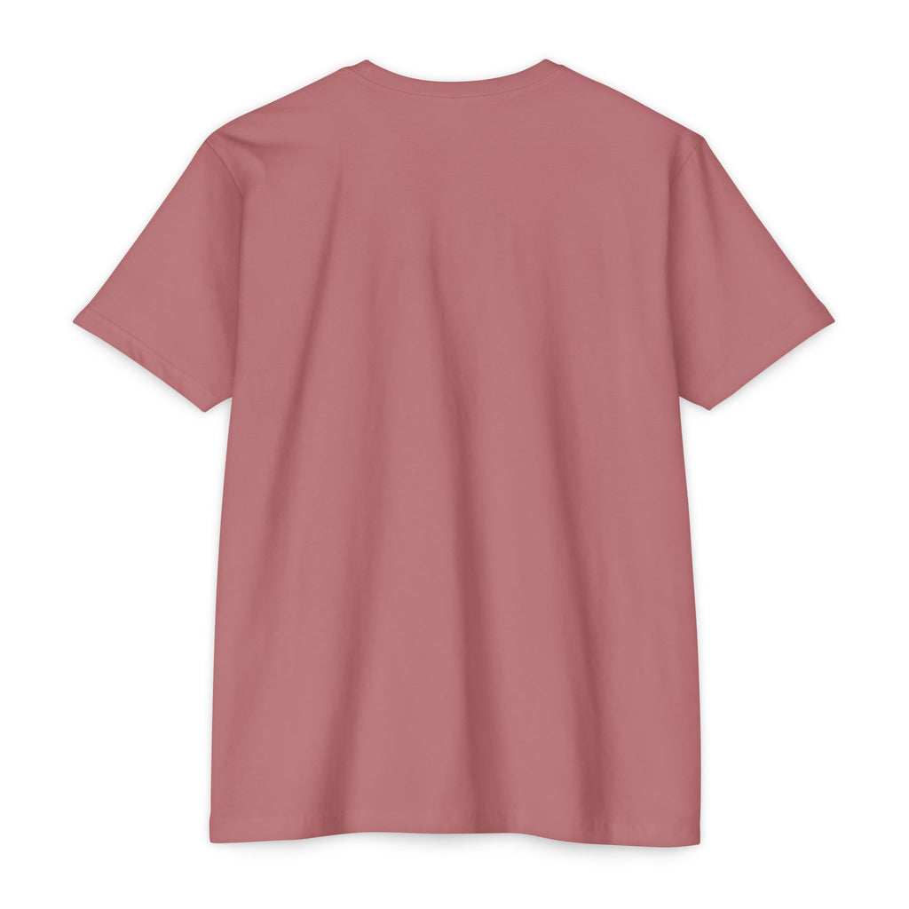 Pink crewneck T-shirt, short sleeves, plain front