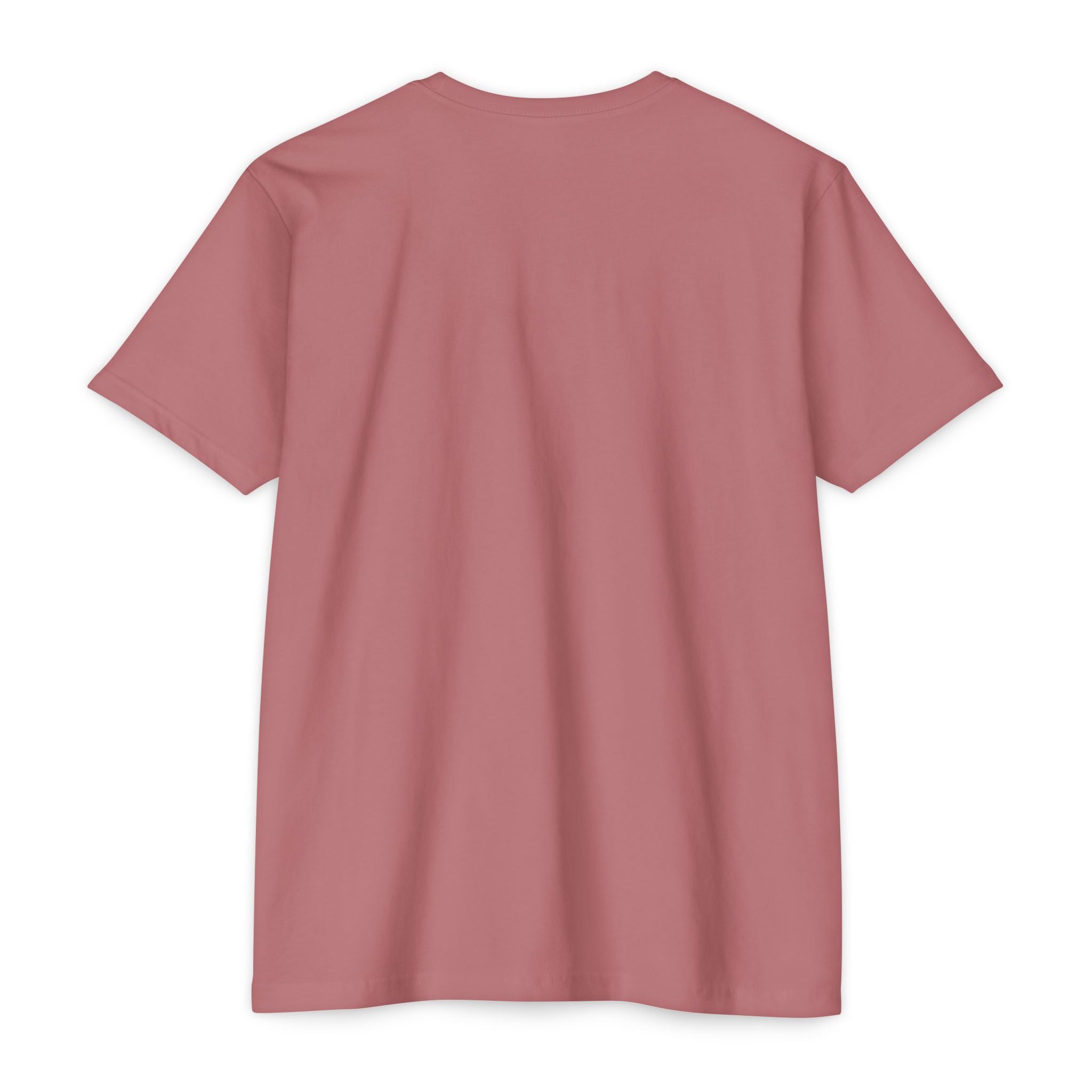 Pink crewneck T-shirt, short sleeves, plain front