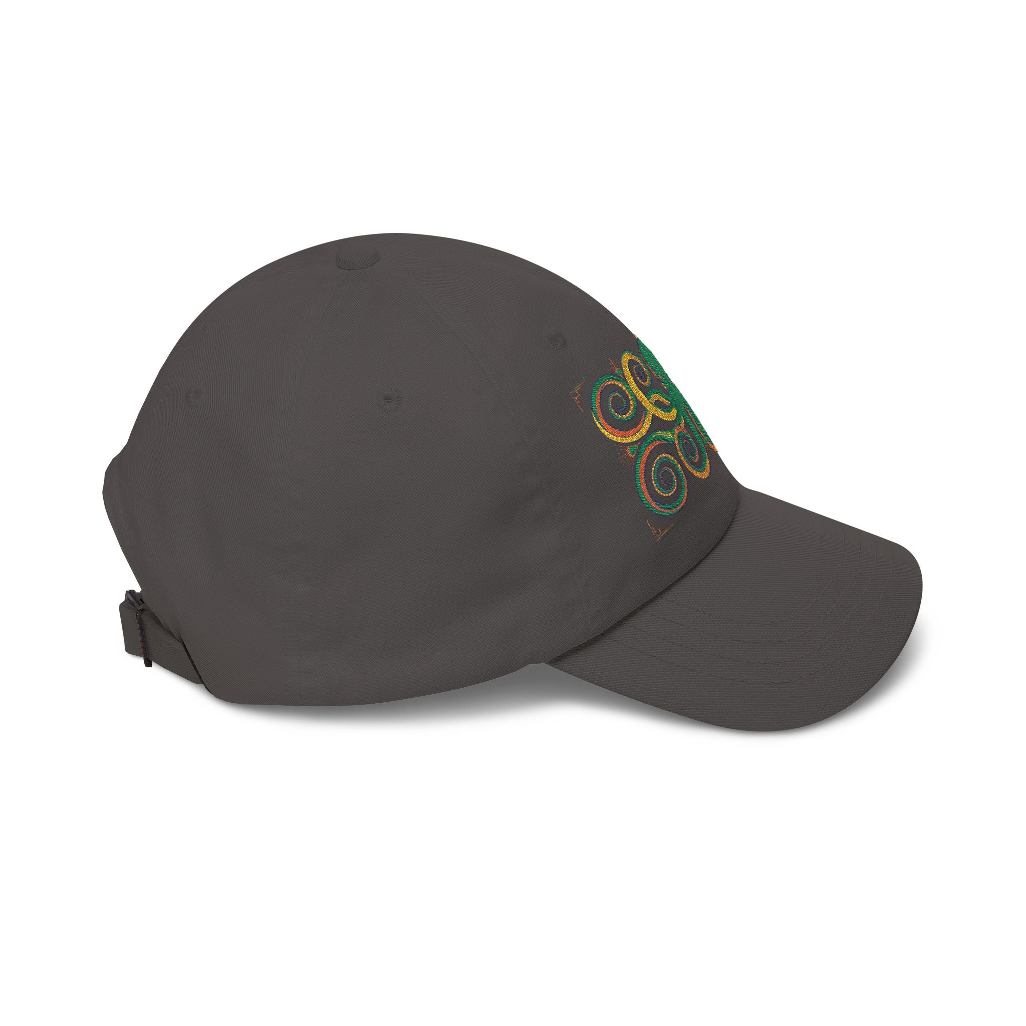 Octopus Swirl Dad Cap — Nautical Green & Gold Embroidered Baseball Hat