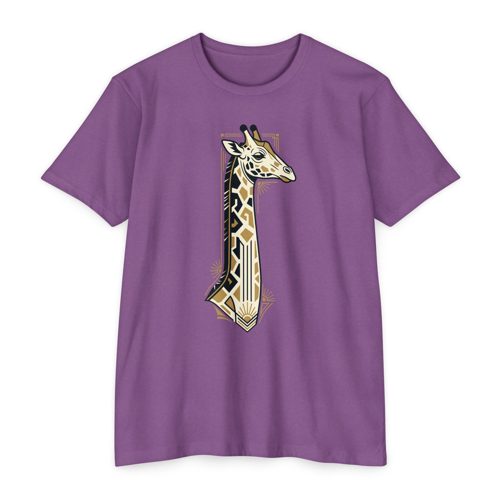 Giraffe T-Shirt Art Deco Geometric Safari Illustration Graphic Tee Animal Lover Gift Unisex