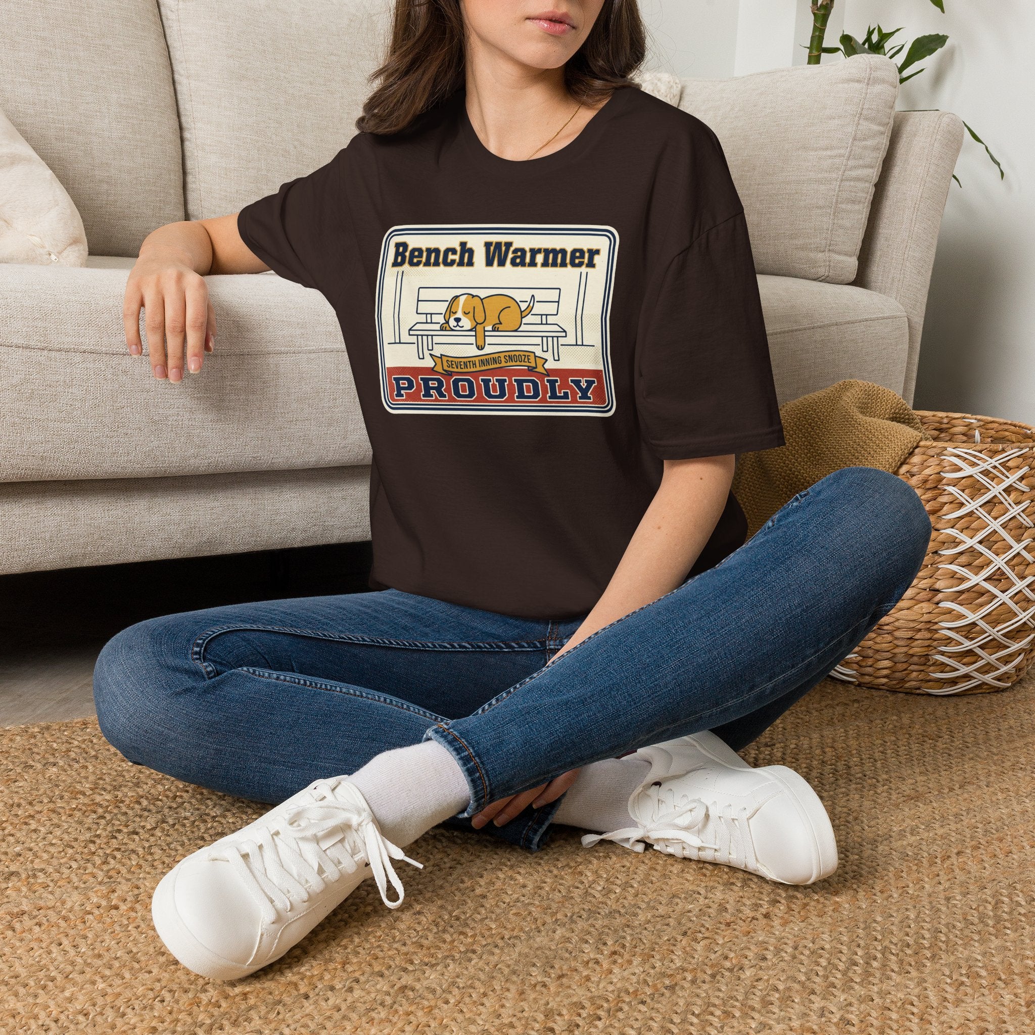 Funny Lazy Dog T-Shirt | Bench Warmer Sarcastic Humor Tee