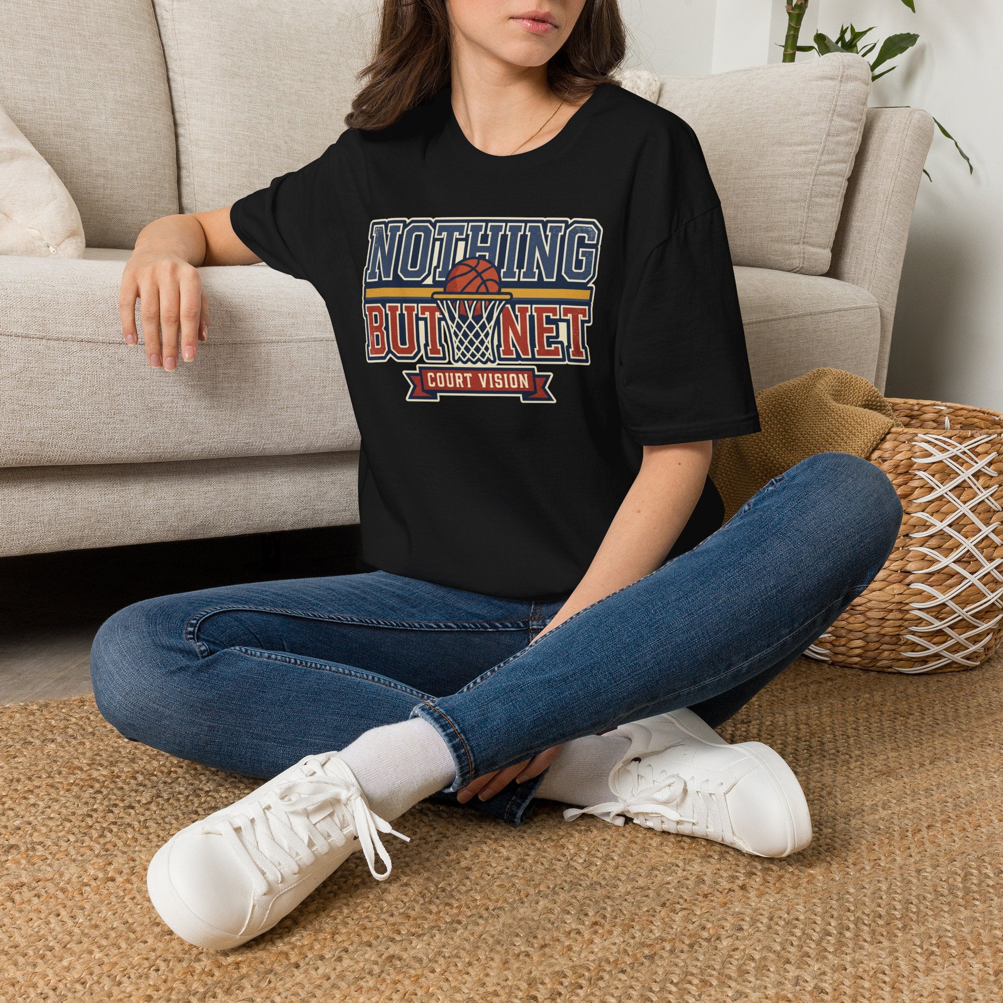 Basketball T-Shirt | Retro Hoops Court Vision Graphic Tee