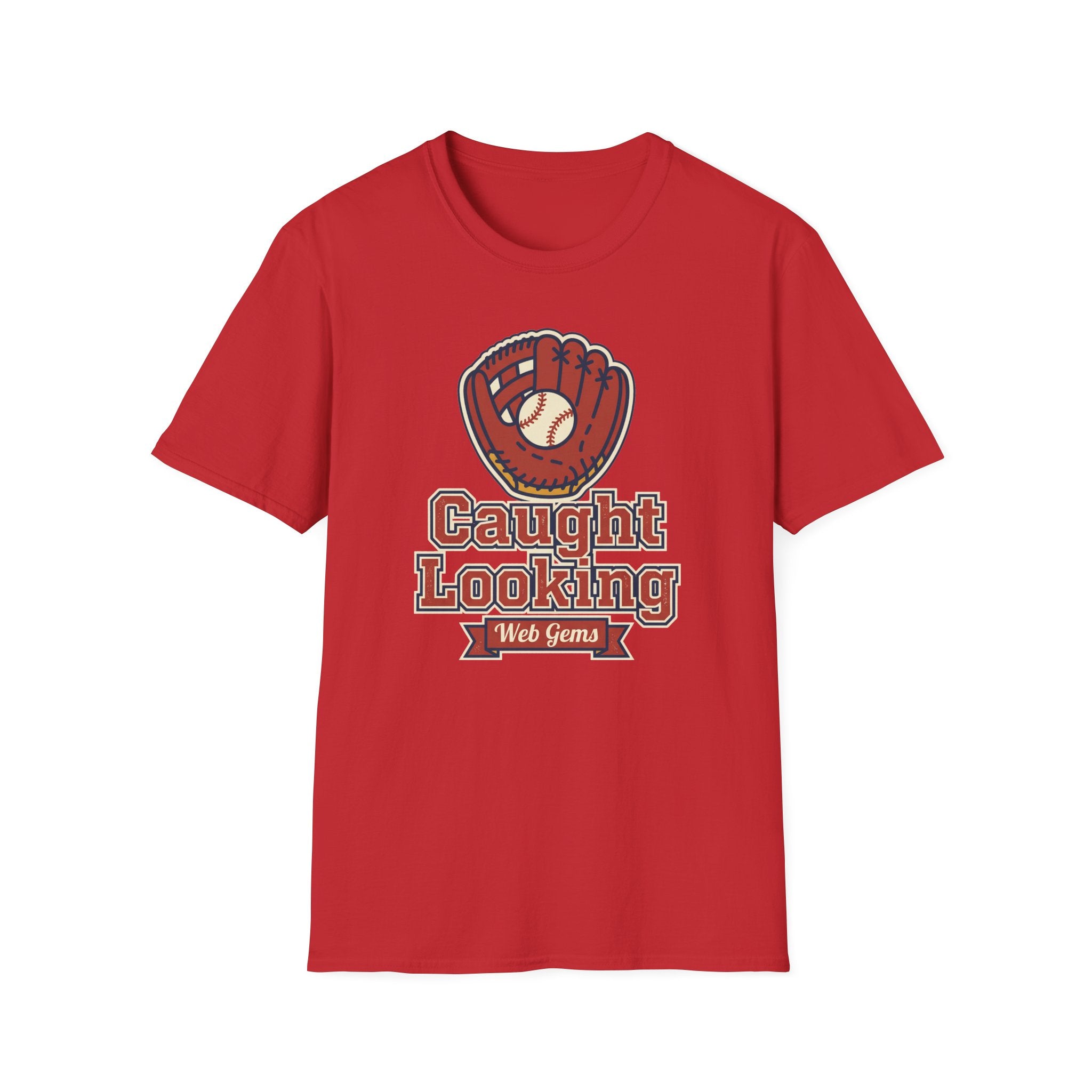 Baseball T-Shirt | Vintage Caught Looking Glove Graphic Tee
