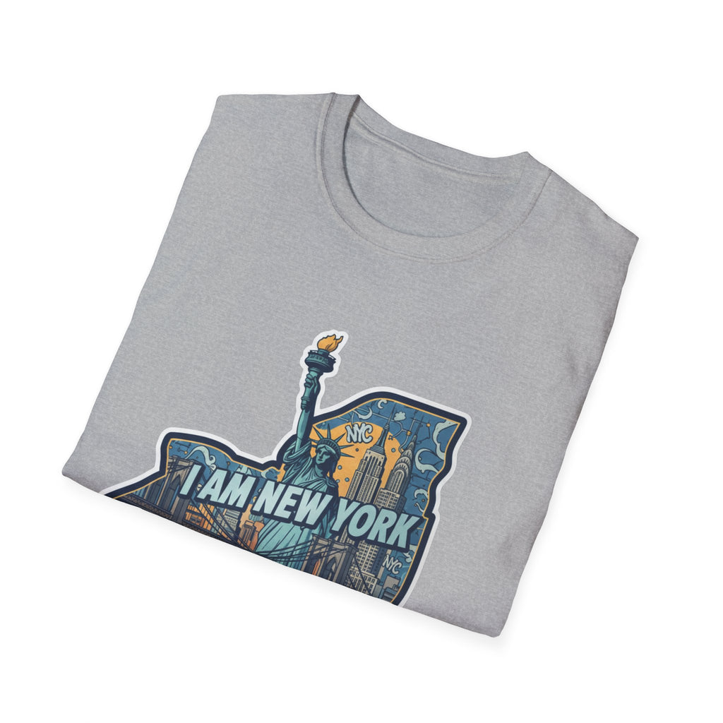 Sport Grey T-shirt front with I AM NEW YORK skyline graphic