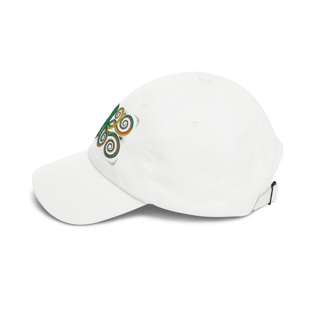 Octopus Swirl Dad Cap — Nautical Green & Gold Embroidered Baseball Hat
