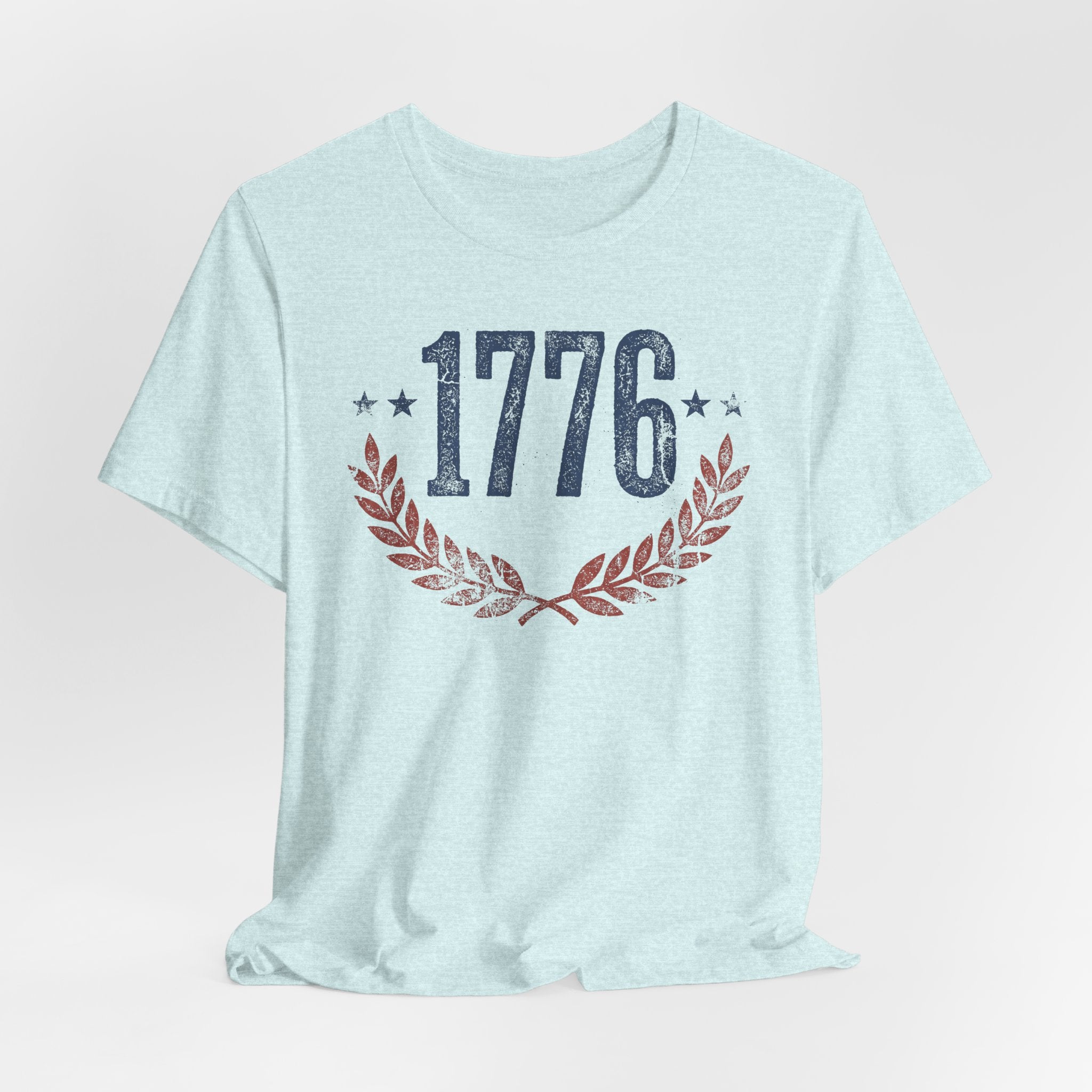 1776 Laurel Wreath T-Shirt | Patriotic American Revolution History Independence Day Graphic Tee