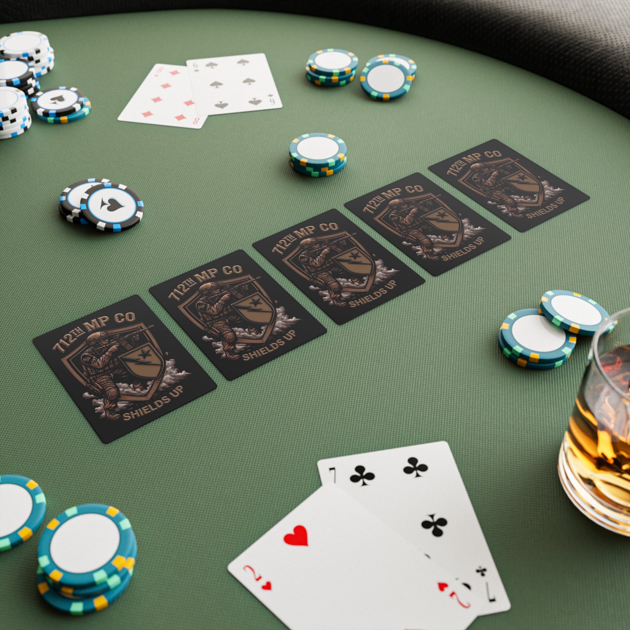 712th MP Co - Shields Up - Poker Cards