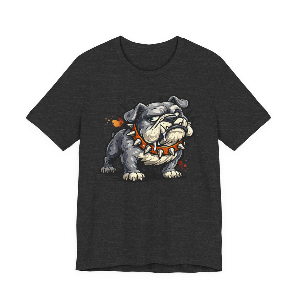 Bulldog Illustration Tee | Tough Cartoon Bulldog Graphic T-Shirt, Fierce Dog Art Unisex Gift