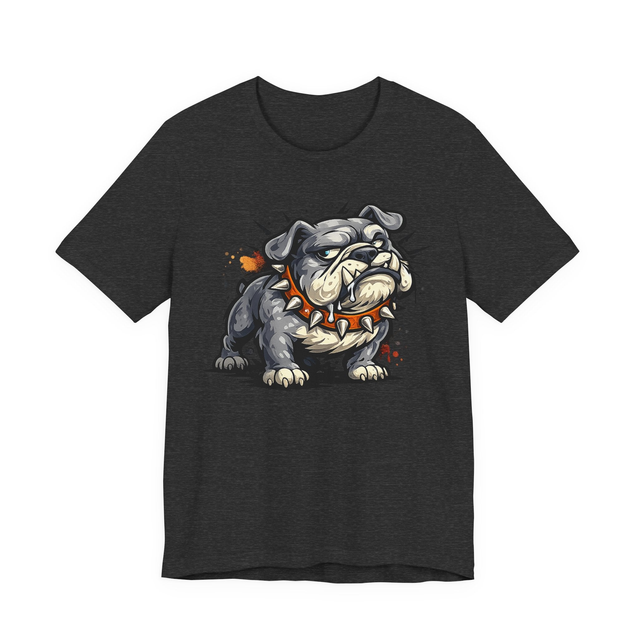 Bulldog Illustration Tee | Tough Cartoon Bulldog Graphic T-Shirt, Fierce Dog Art Unisex Gift