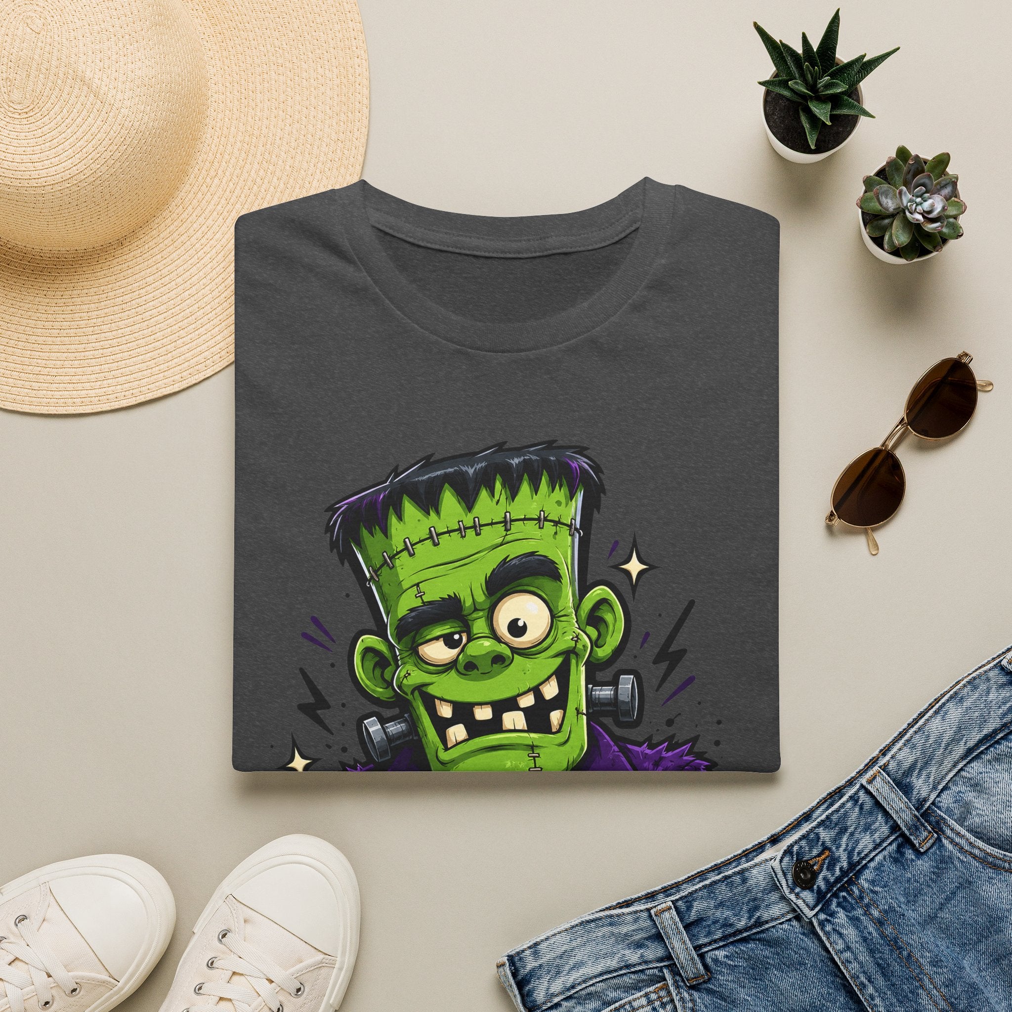 Stay Weird Frankenstein T-Shirt | Halloween Monster Graphic Tee | Spooky Cartoon Tee | Funny Monster Shirt | Halloween Gift