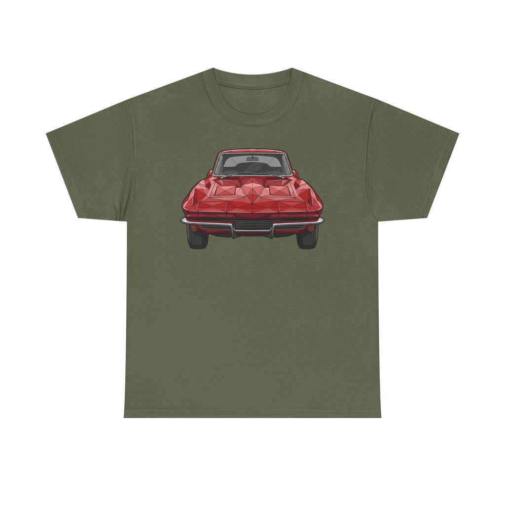 Retro Split Window Sports Coupe T-Shirt | Front and Rear View
