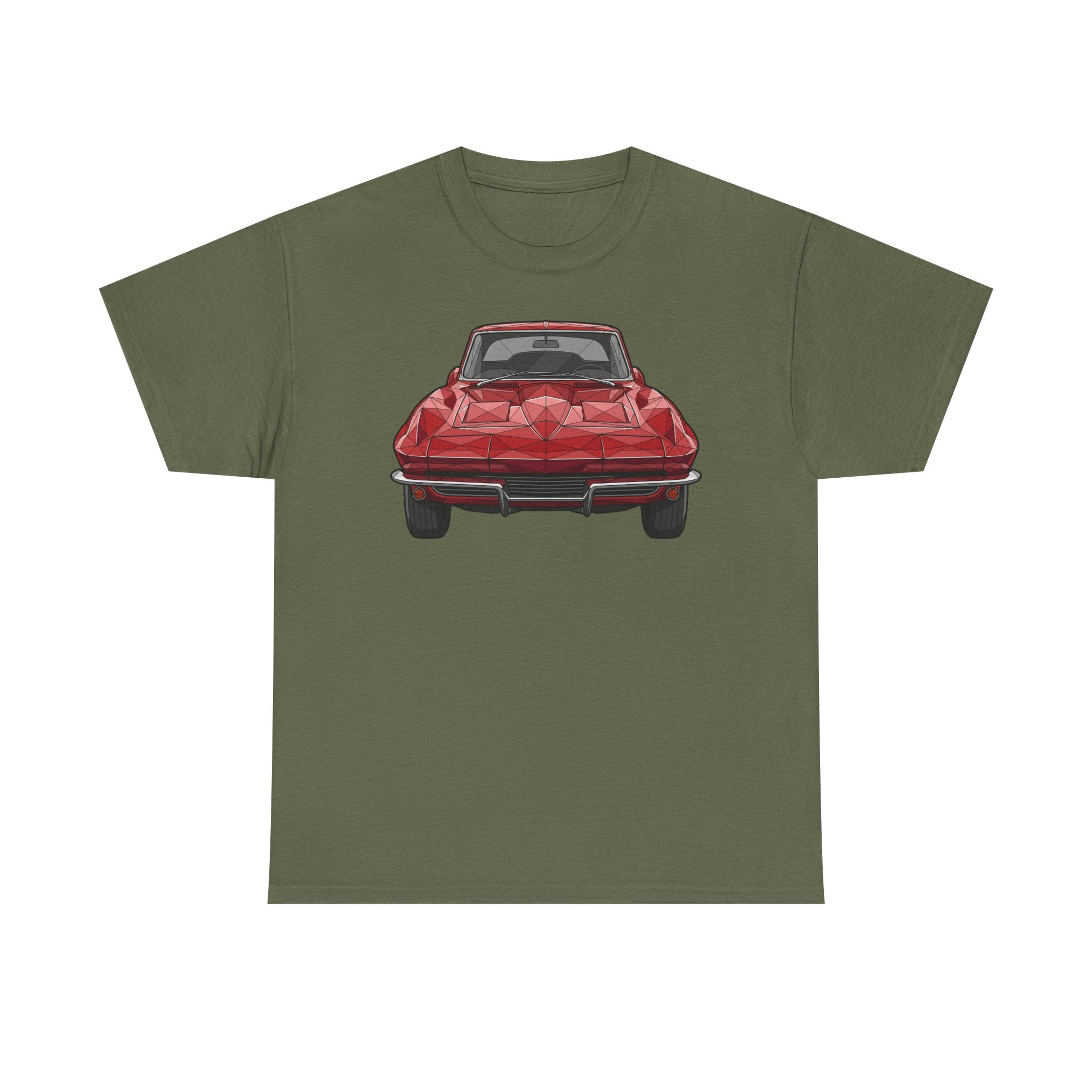 Retro Split Window Sports Coupe T-Shirt | Front and Rear View