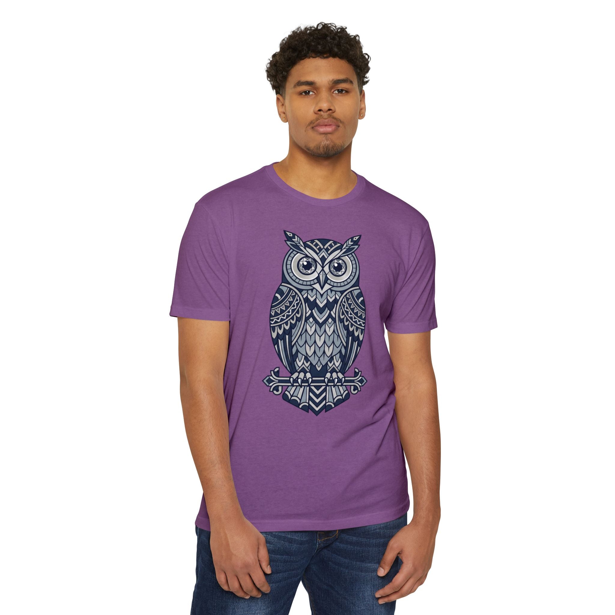 Owl T-Shirt Tribal Boho Woodland Illustration Graphic Tee Owl Lover Gift Nature Art Unisex