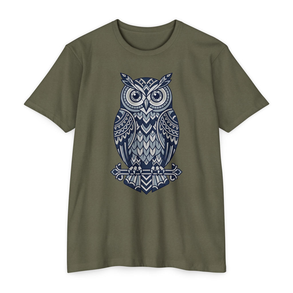 Owl T-Shirt Tribal Boho Woodland Illustration Graphic Tee Owl Lover Gift Nature Art Unisex