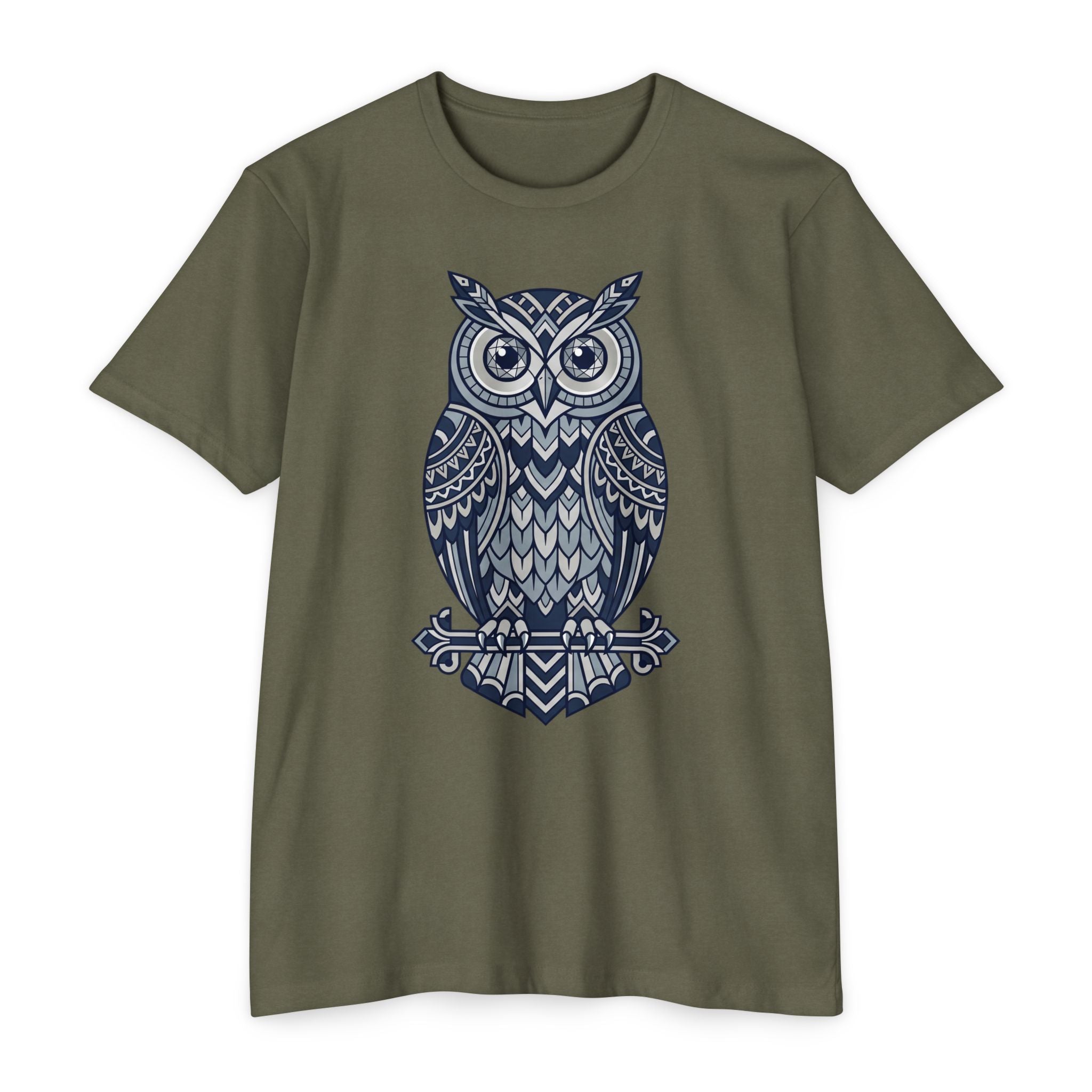 Owl T-Shirt Tribal Boho Woodland Illustration Graphic Tee Owl Lover Gift Nature Art Unisex