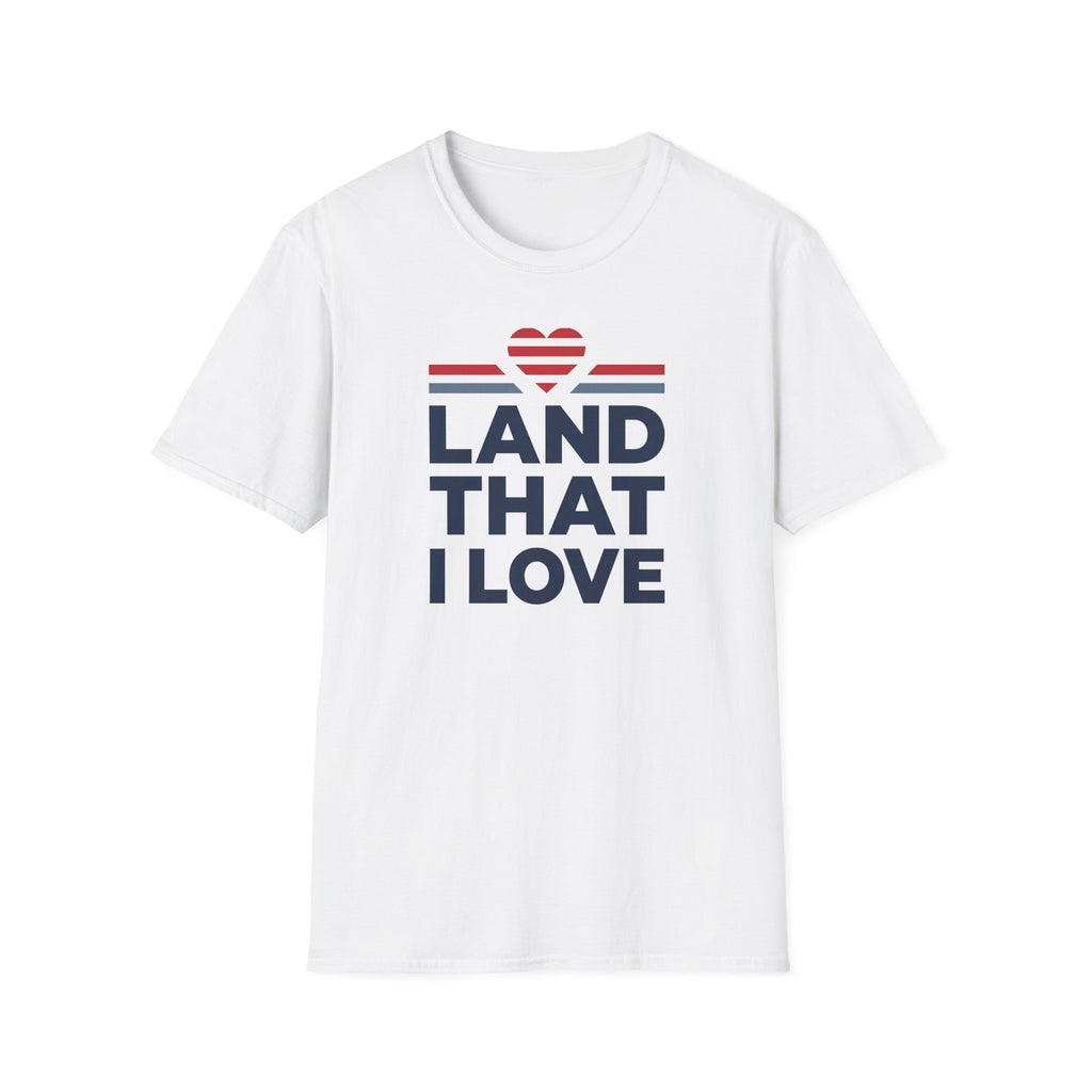 Land That I Love T-Shirt | Patriotic USA Heart Tee, America Pride Shirt, 4th of July Gift, Unisex Patriotic Graphic Tee