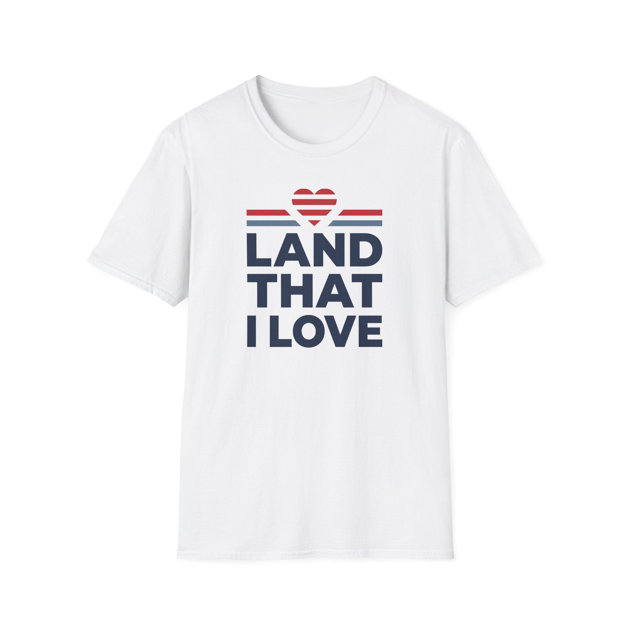 Land That I Love T-Shirt | Patriotic USA Heart Tee, America Pride Shirt, 4th of July Gift, Unisex Patriotic Graphic Tee