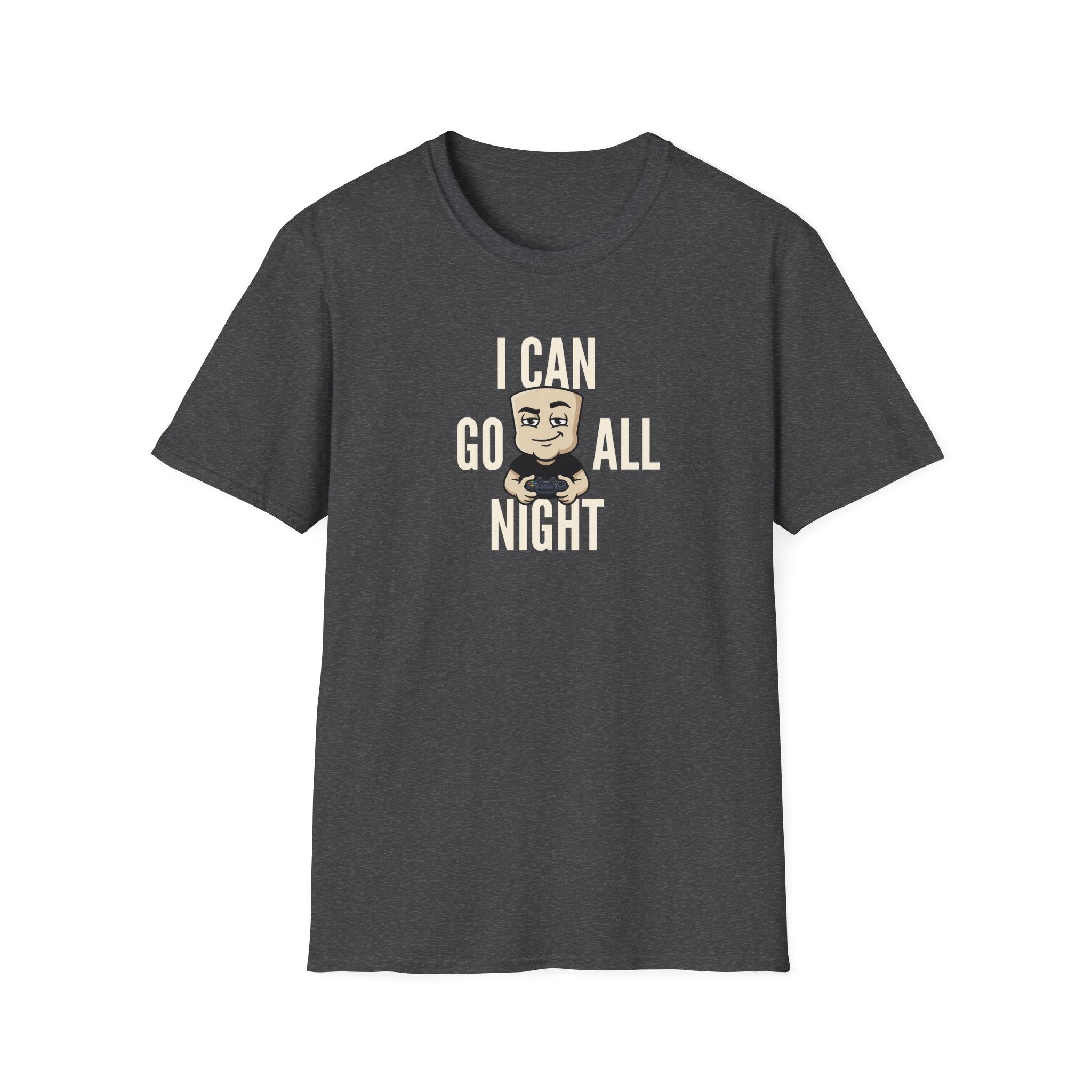 I Can Go All Night T-Shirt | Funny Gamer Tee | Video Game Controller Innuendo Humor Gift