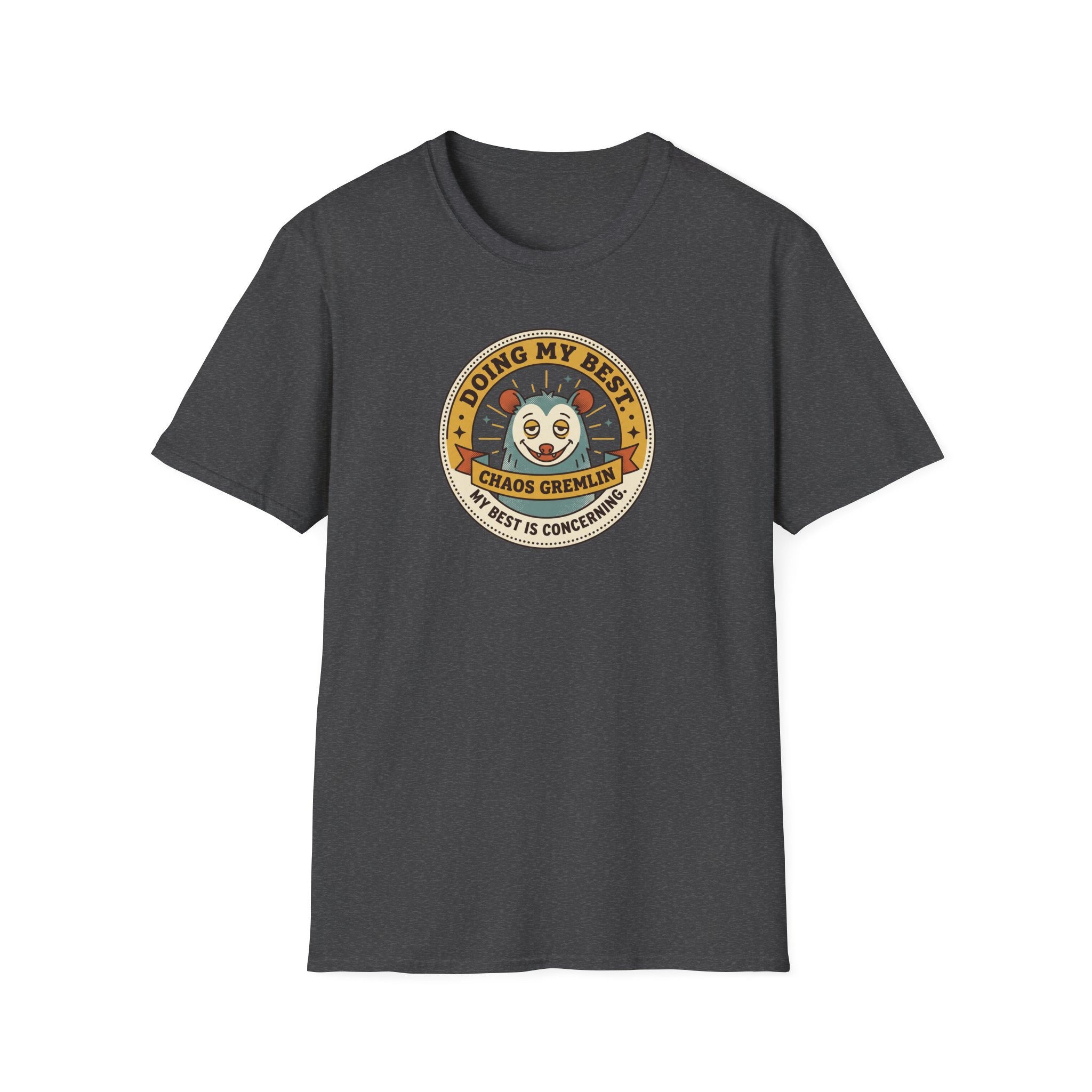 Funny Chaos Gremlin T-Shirt | Doing My Best Cute Panda Graphic Tee | Sarcastic Humor Shirt Gift