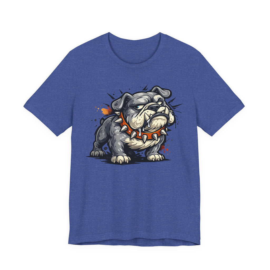 Bulldog Illustration Tee | Tough Cartoon Bulldog Graphic T-Shirt, Fierce Dog Art Unisex Gift