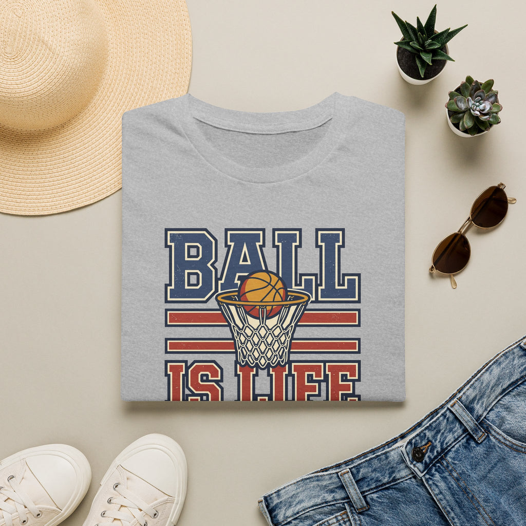 Basketball T-Shirt | Ball Is Life Retro Hoops Graphic Tee
